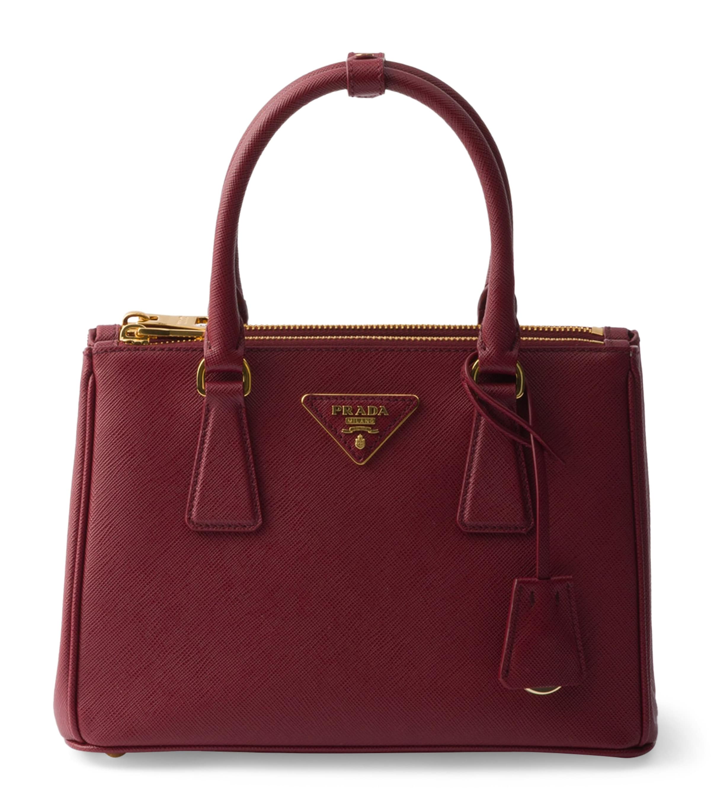 Prada Small Saffiano Leather Galleria Top-Handle Bag Red Image 1
