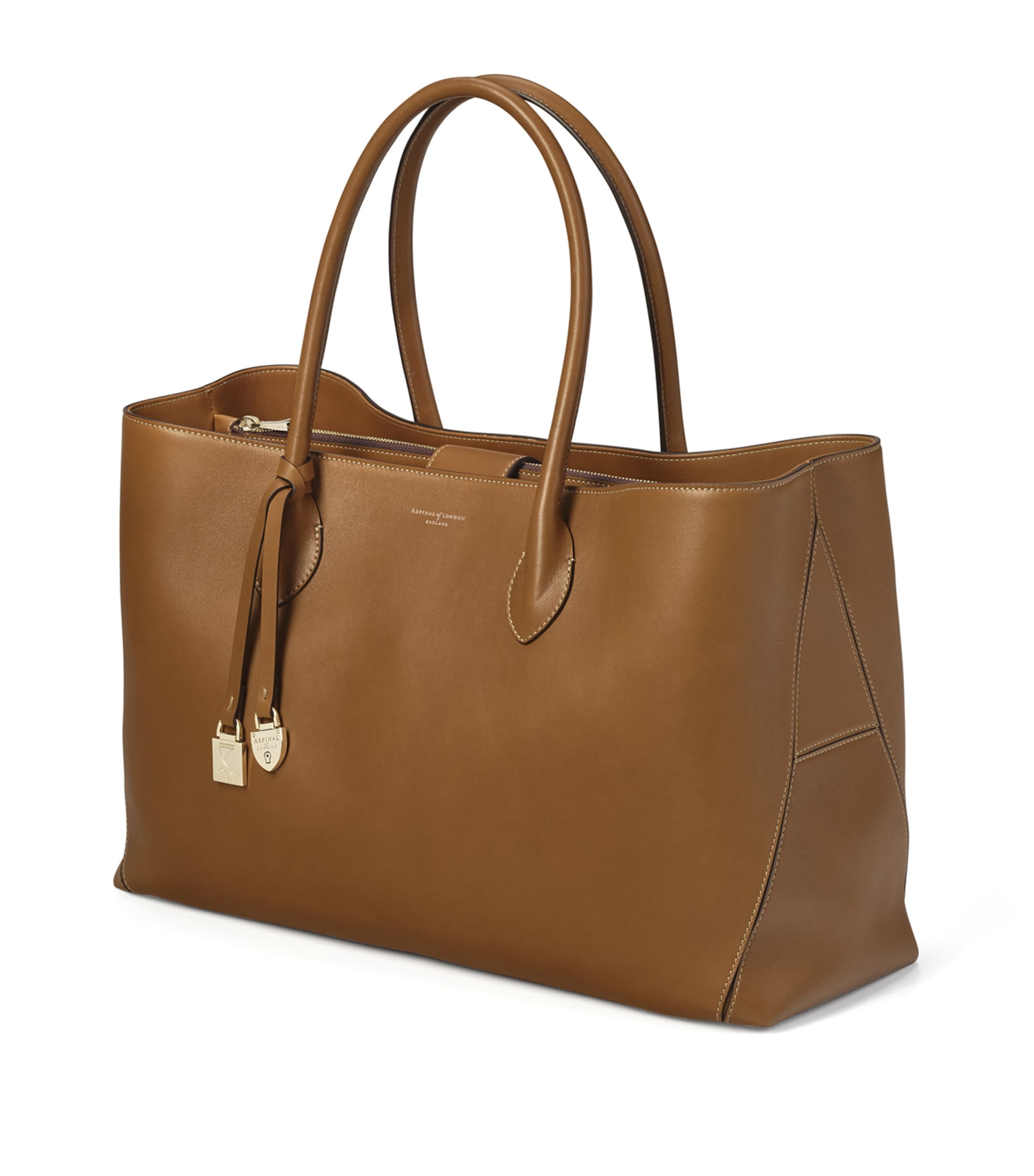 Leather London Tote Bag BROWN Image 4
