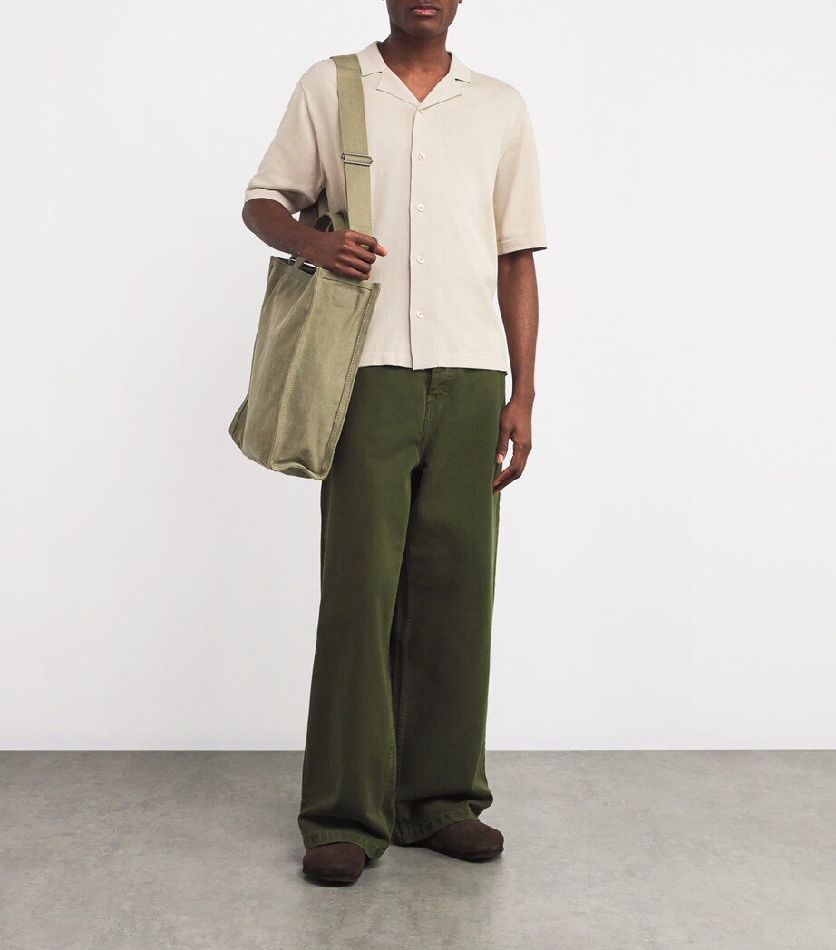 Cotton Short-Sleeve Shirt 01045 - SABBIA/SAND Image 2