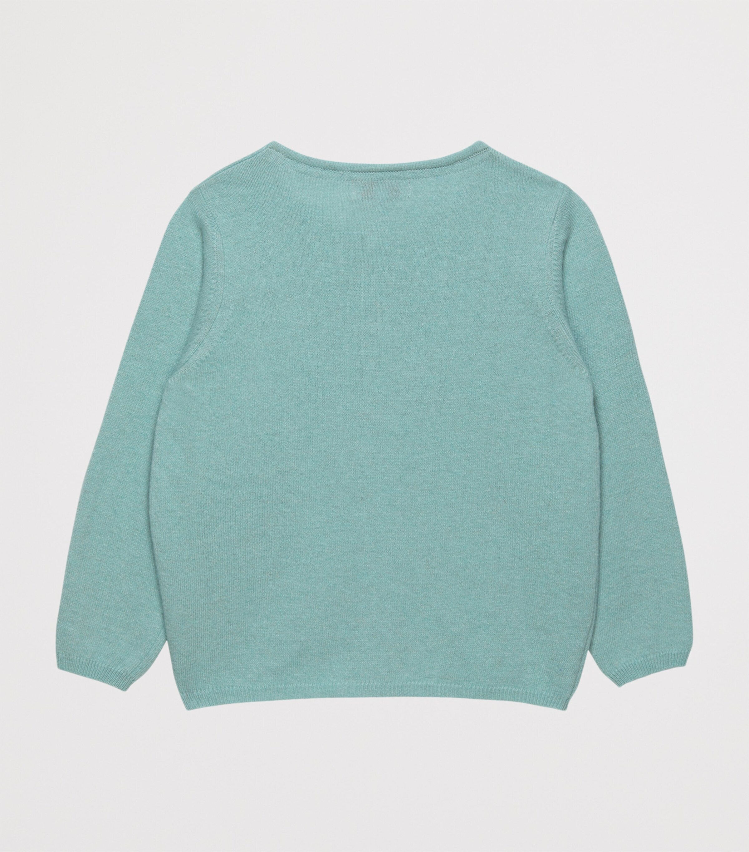 Trotters Womens Velvet Bow Cardigan (2-5 Years) Sea Green Image 2