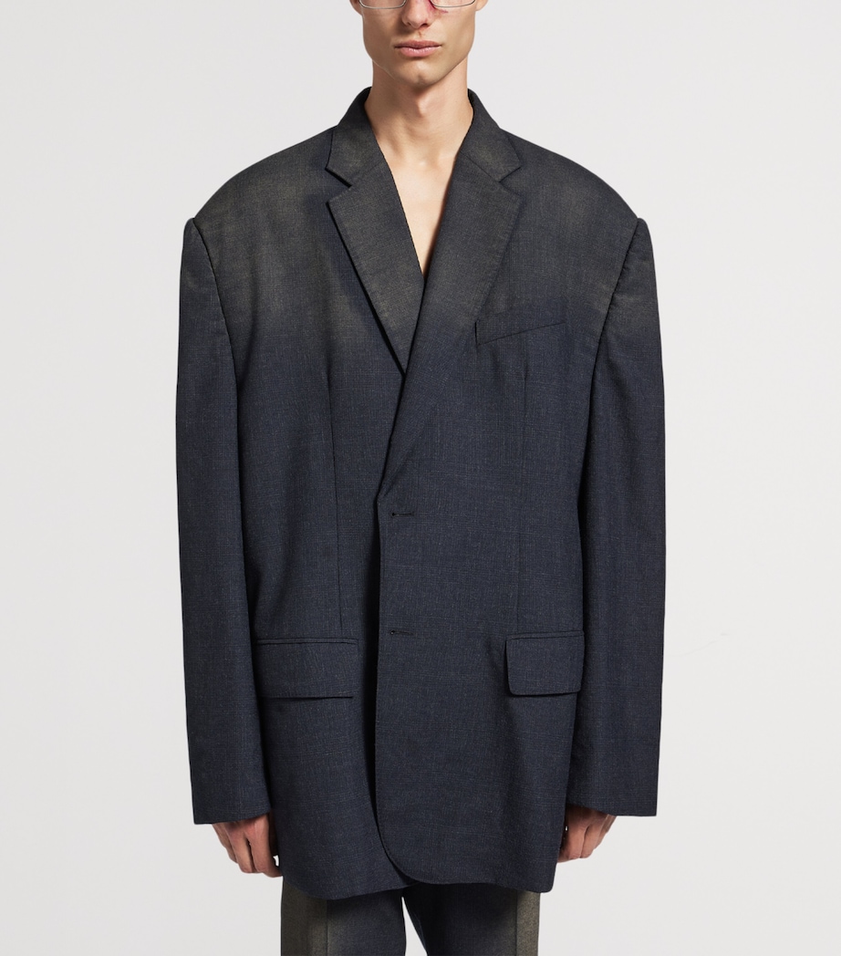 Balenciaga Mens Wool Faded Blazer Image 6