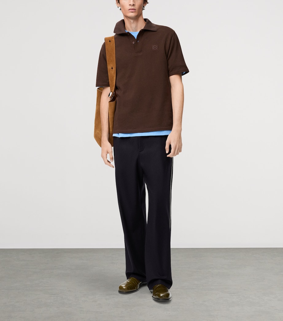 Wool-Blend Drawstring Trousers NAVY BLUE Image 2