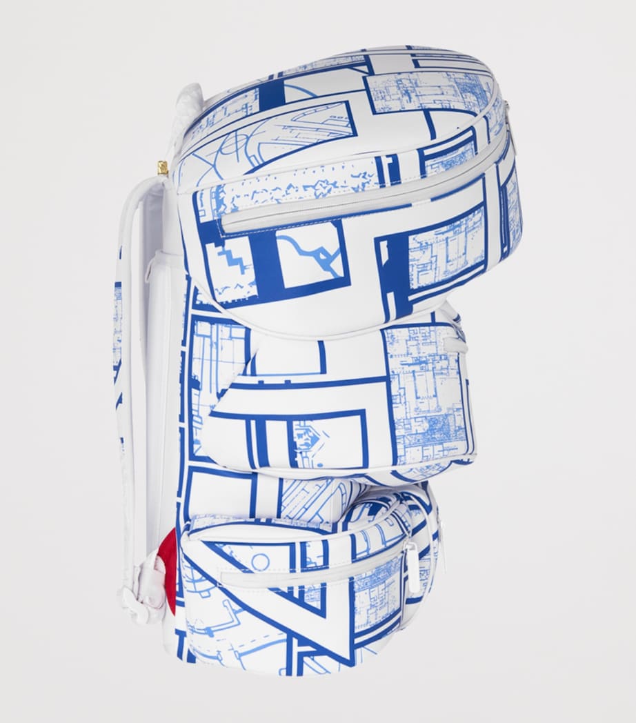 Sprayground Frank Lloyd Wright Backpack Blue Print Image 3