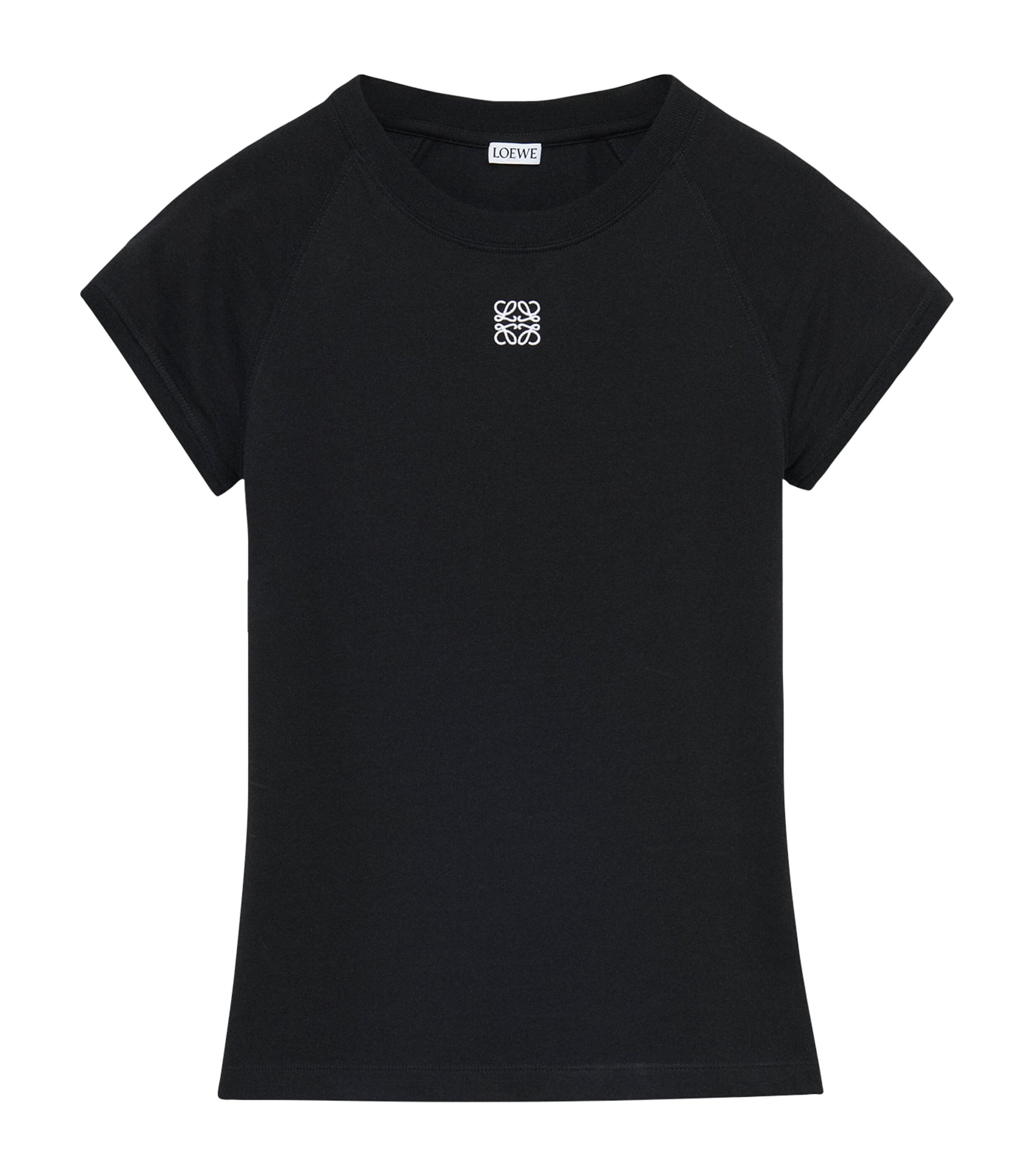 Loewe Black Cotton-blend T-shirt With Anagram Logo Women In Black