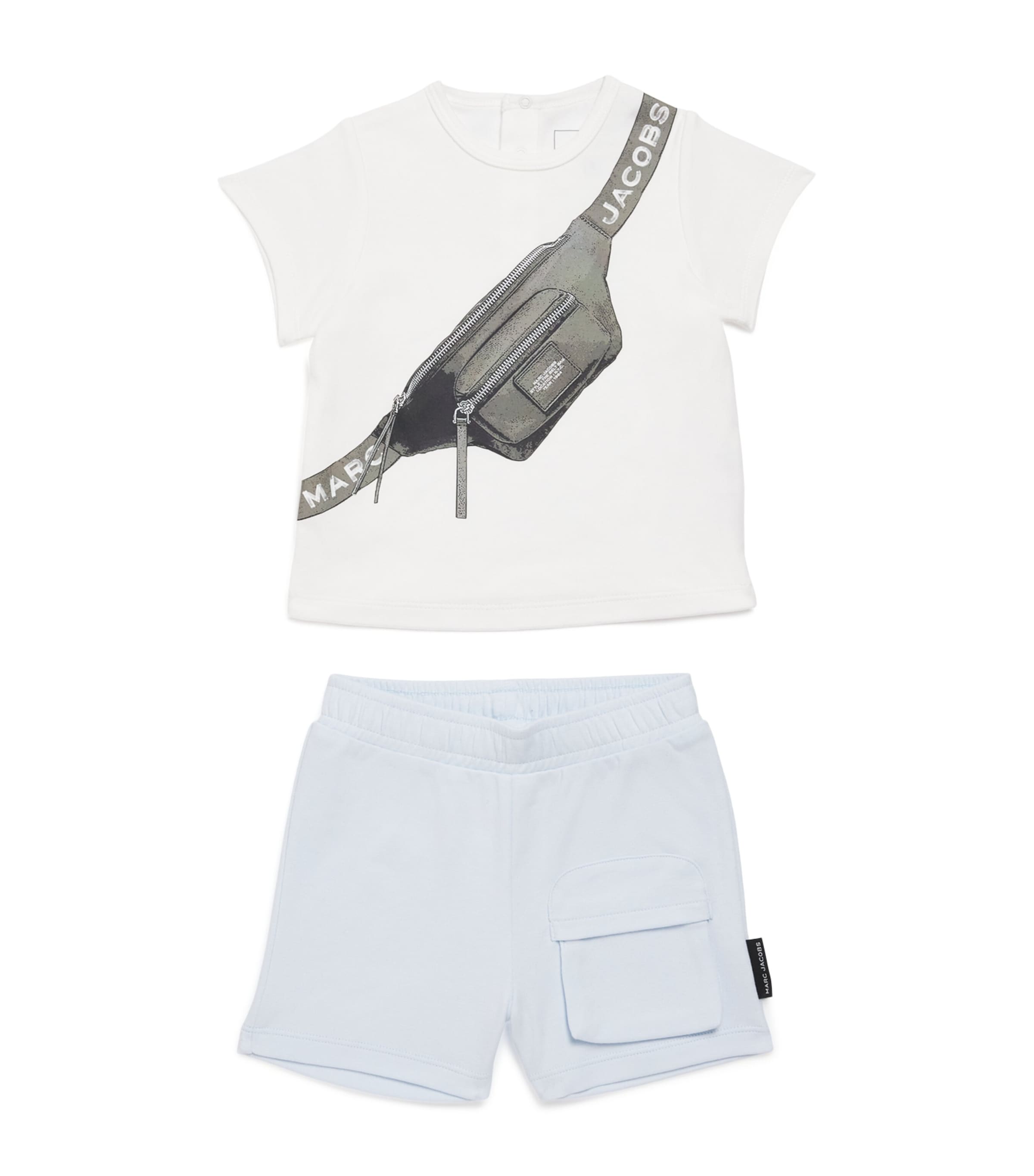 Marc Jacobs Bag Print T-shirt And Shorts Set In Blue
