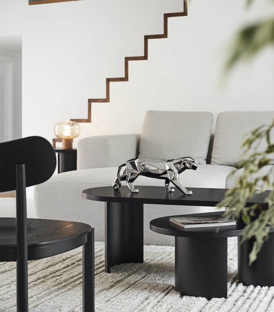 Porcelain Panther Figurine SILVER Image 2