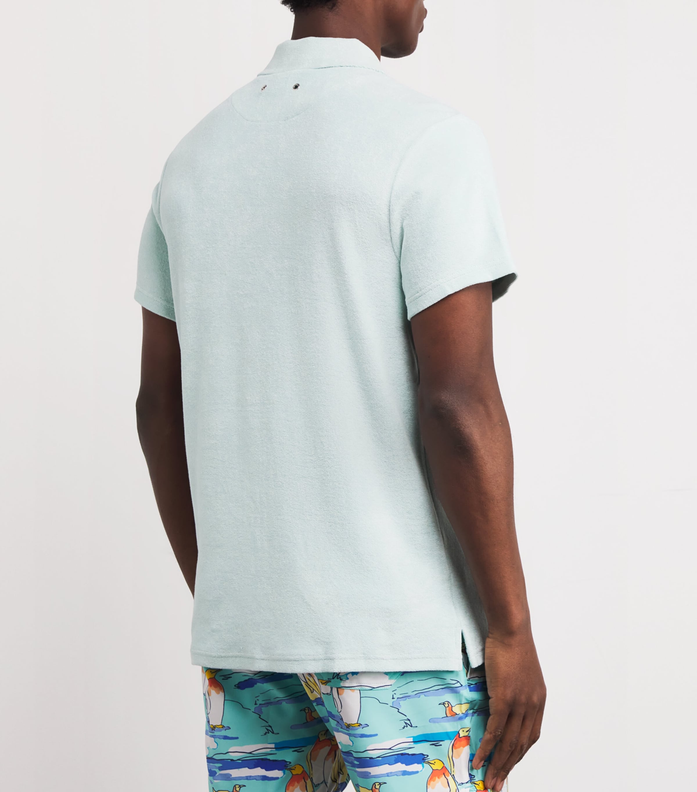 Cotton-Blend Terry Charli Shirt 315-PACIFIC Image 4