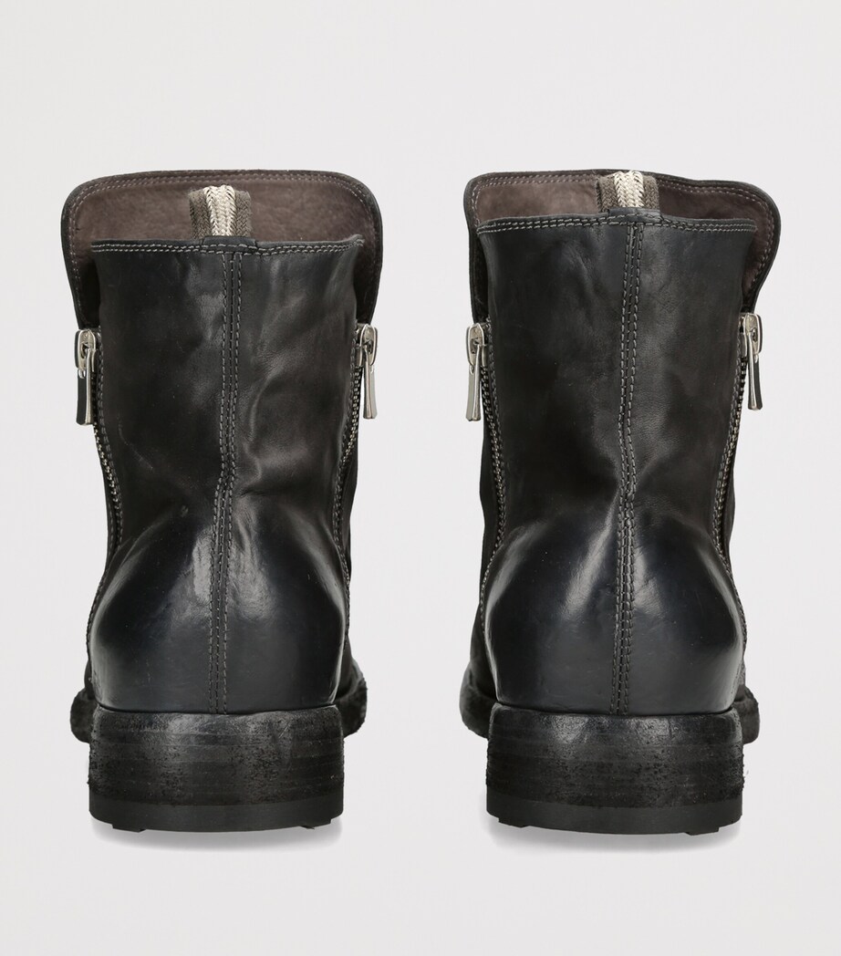 Officine Creative Suede Bulla Ankle Boots Grey/dark Image 4