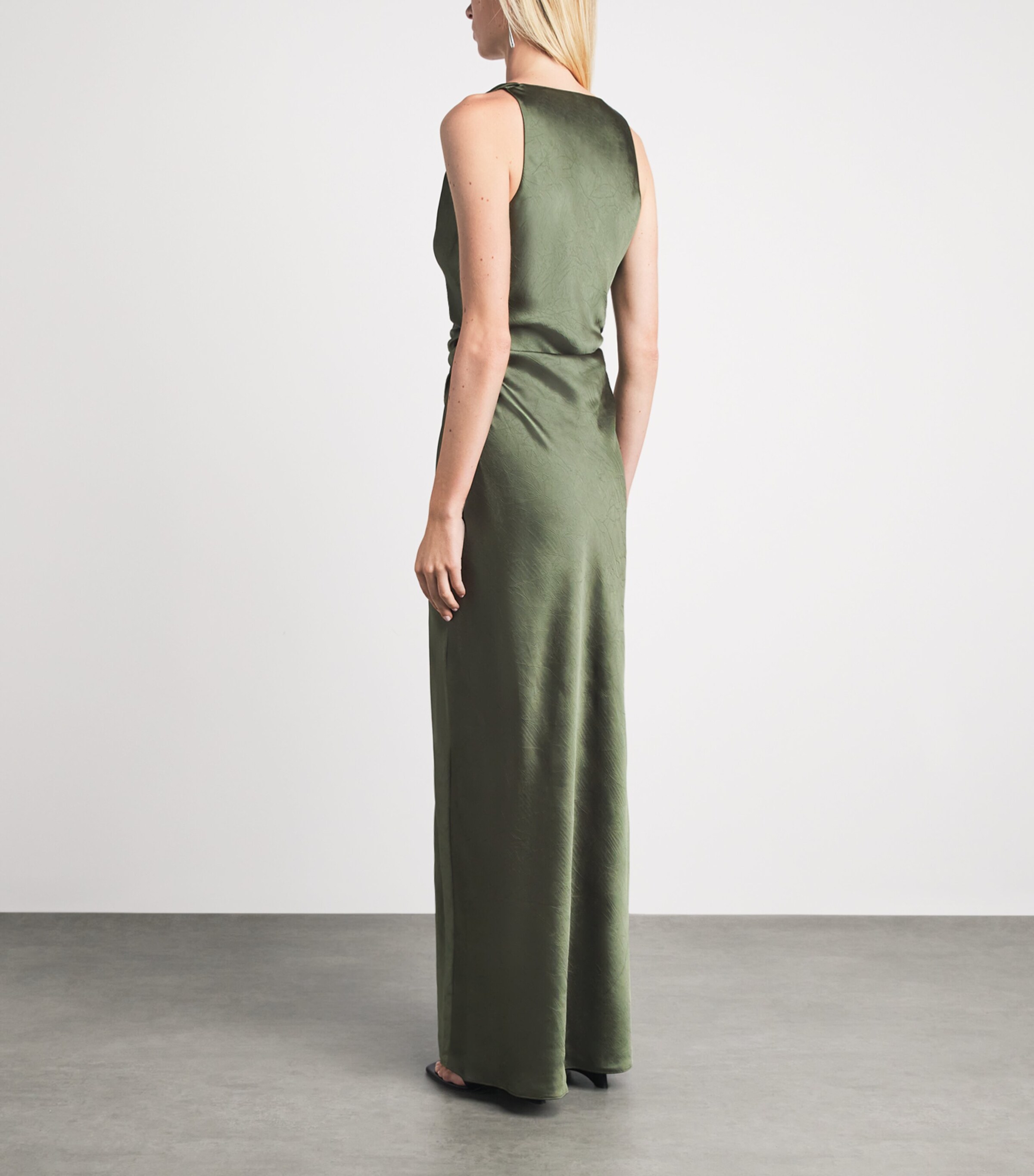 Vince Womens Cowl-Neck Maxi Dress Pine Grove Image 4