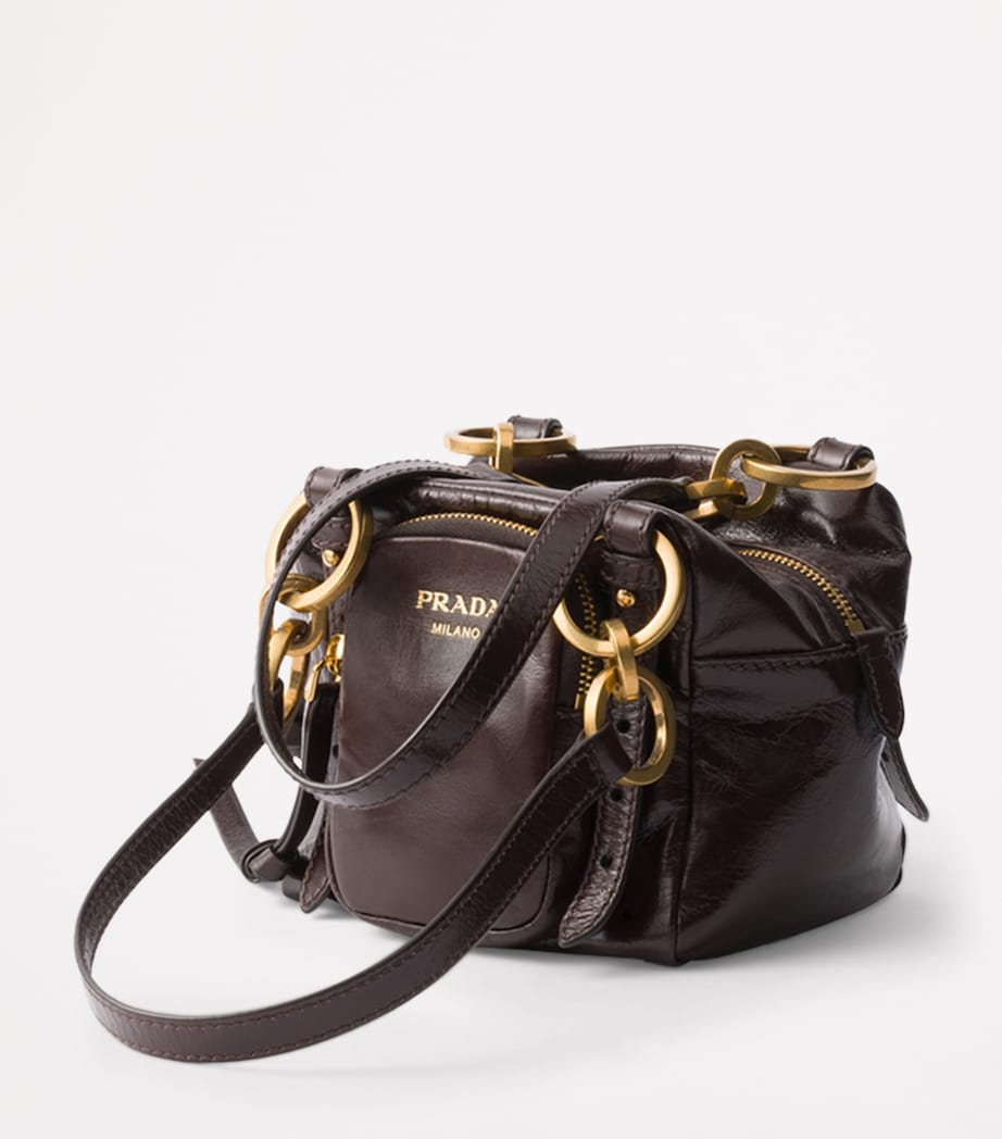 Mini Leather Dangle Top-Handle Bag F01D6 Image 2