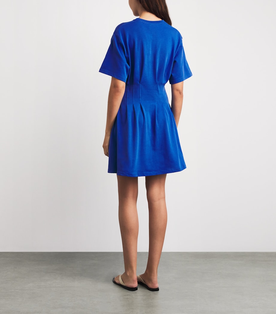 Polo Ralph Lauren Womens Cotton Shaped Mini T-Shirt Dress Gala Blue Image 4