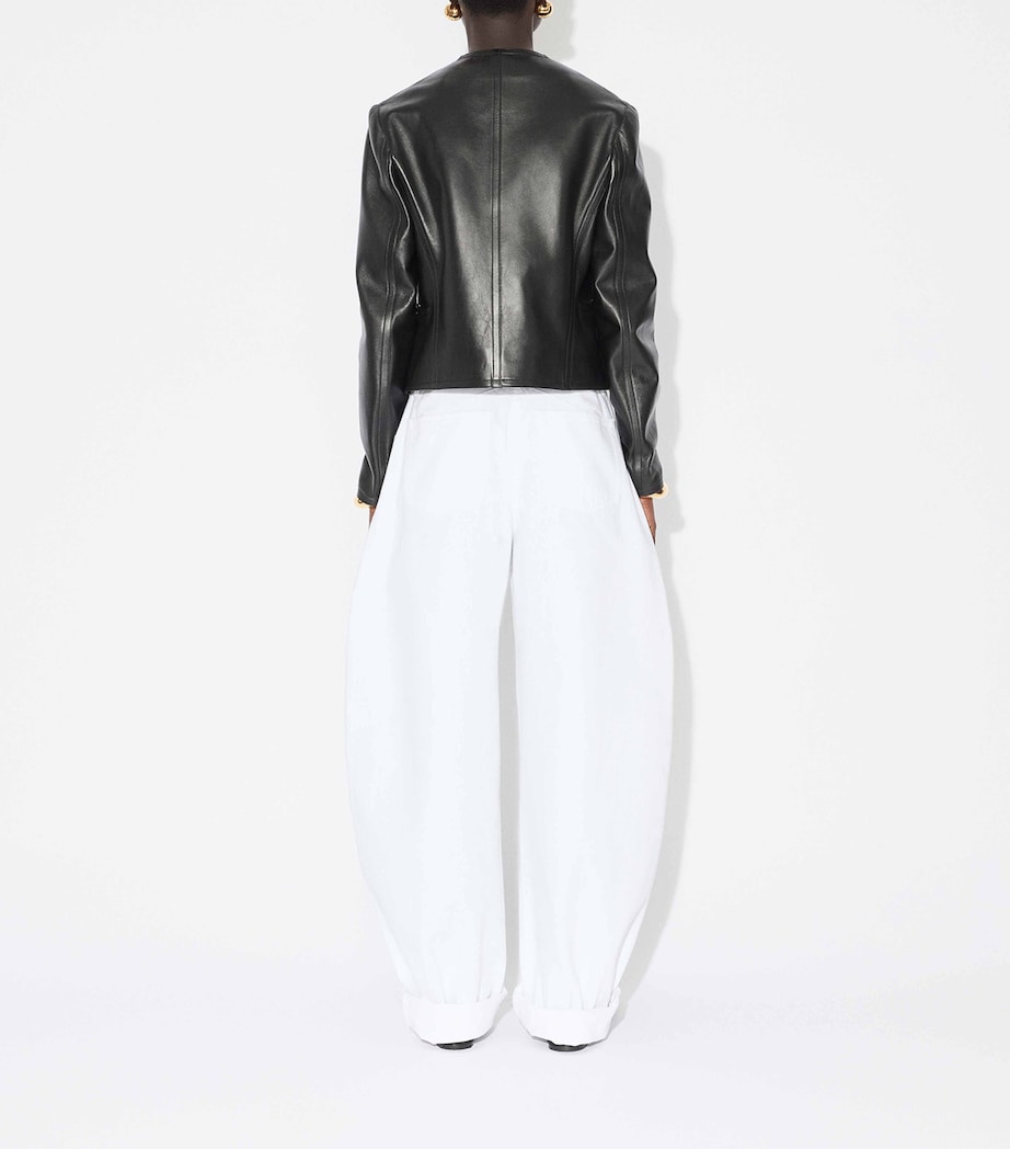 Lambskin Collarless Jacket NOIR ALAIA Image 3