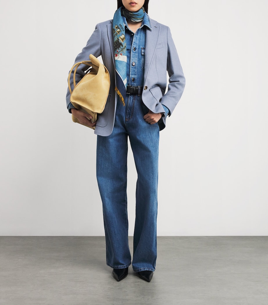 Alpaca-Cashmere-Yak Blazer LIGHT BLUE Image 2