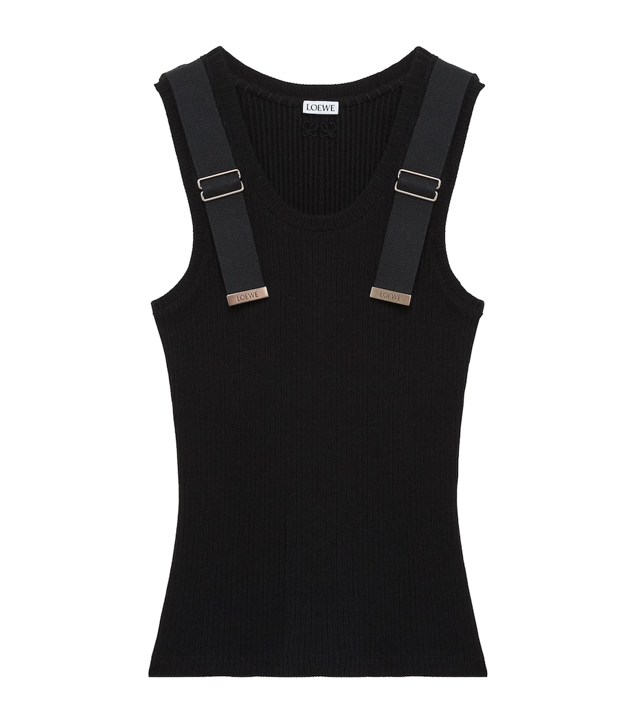 LOEWE Womens Embellished Tank Top Black Image 1