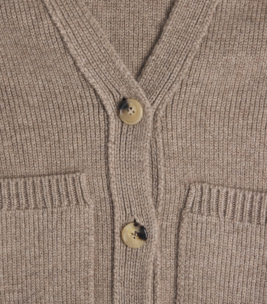 Khaite Womens Cashmere Scarlet Cardigan Barley Image 6