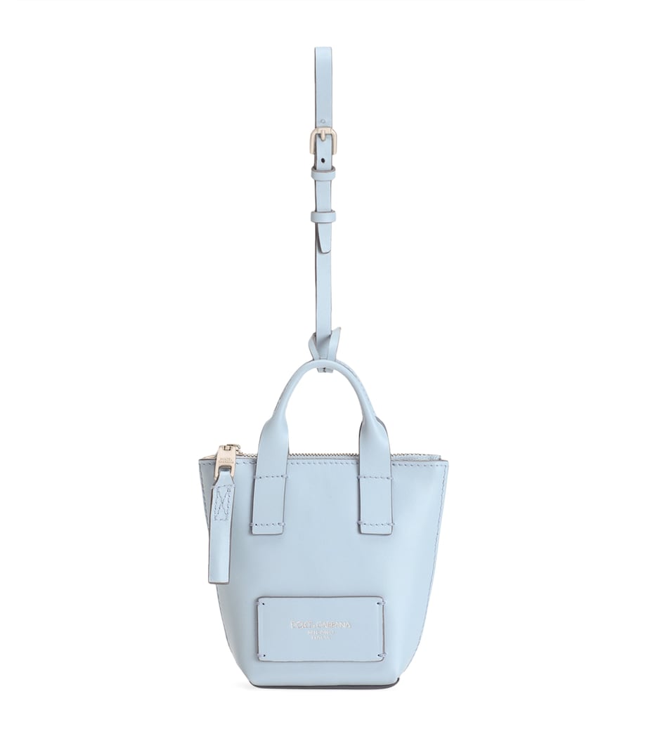 Calfskin Adamo Mini Bag Charm 80604-LIGHT BLUE Image 1