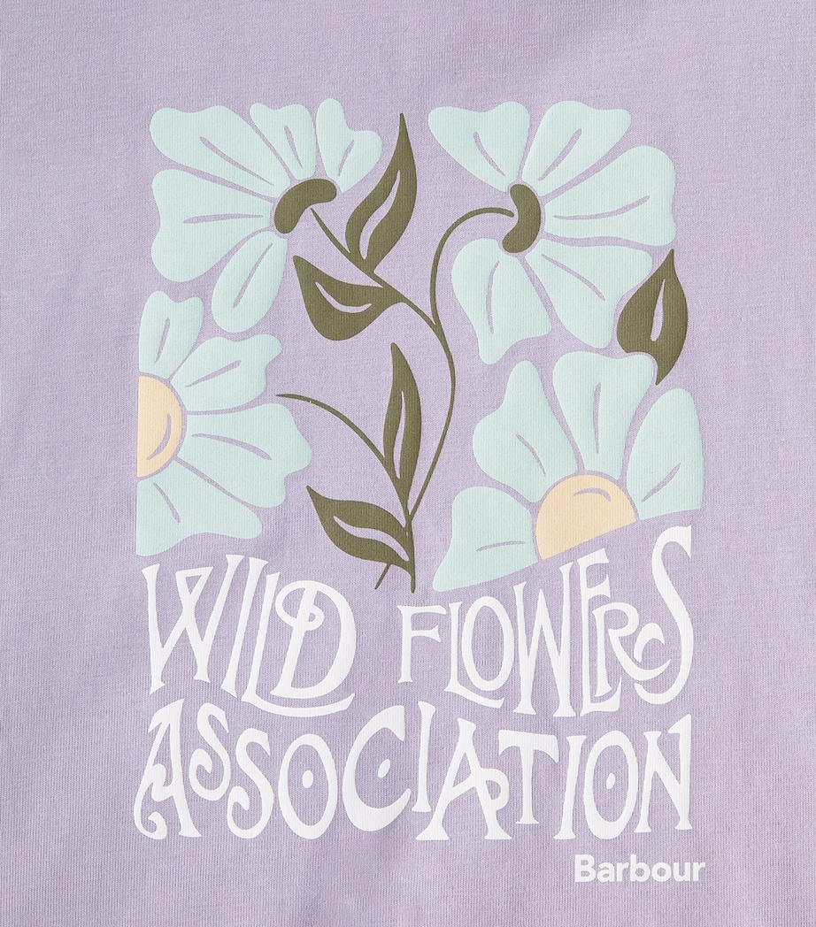 Cotton Wild Flowers Logo T-Shirt HEATHER MIST Image 5