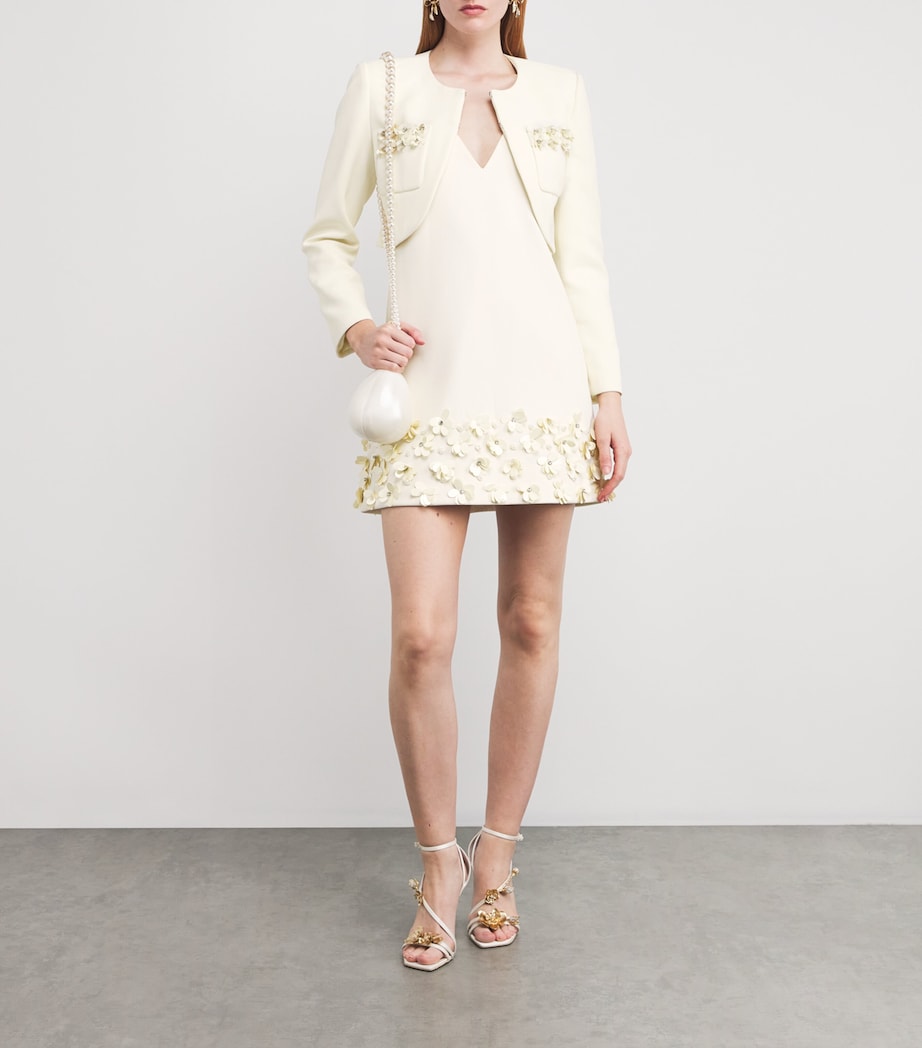 Cropped Sequinned Jacket CREAM Image 2