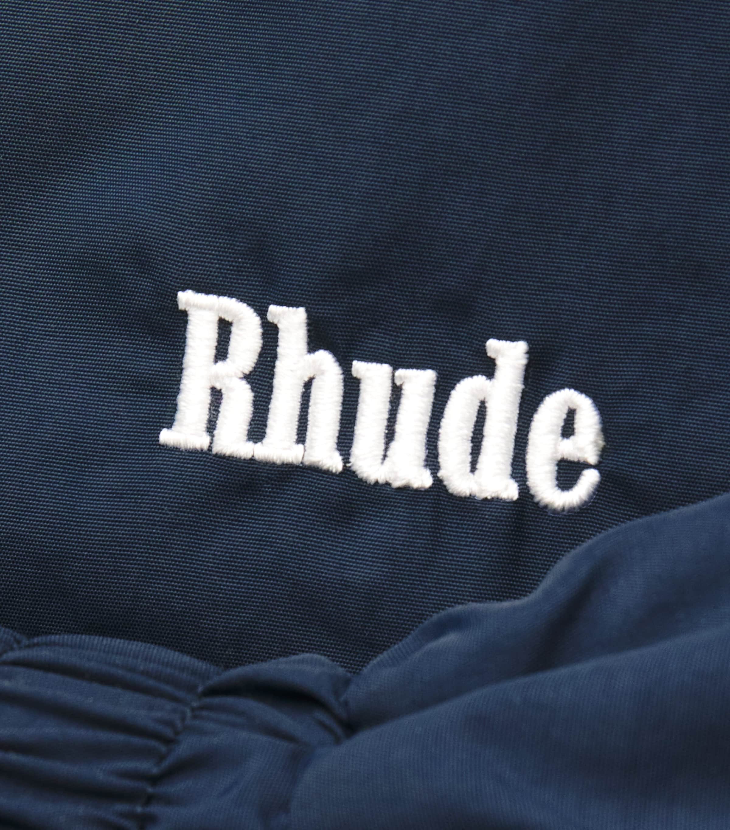 Rhude Mens Logo Stripe Track Jacket Navy / White Image 5