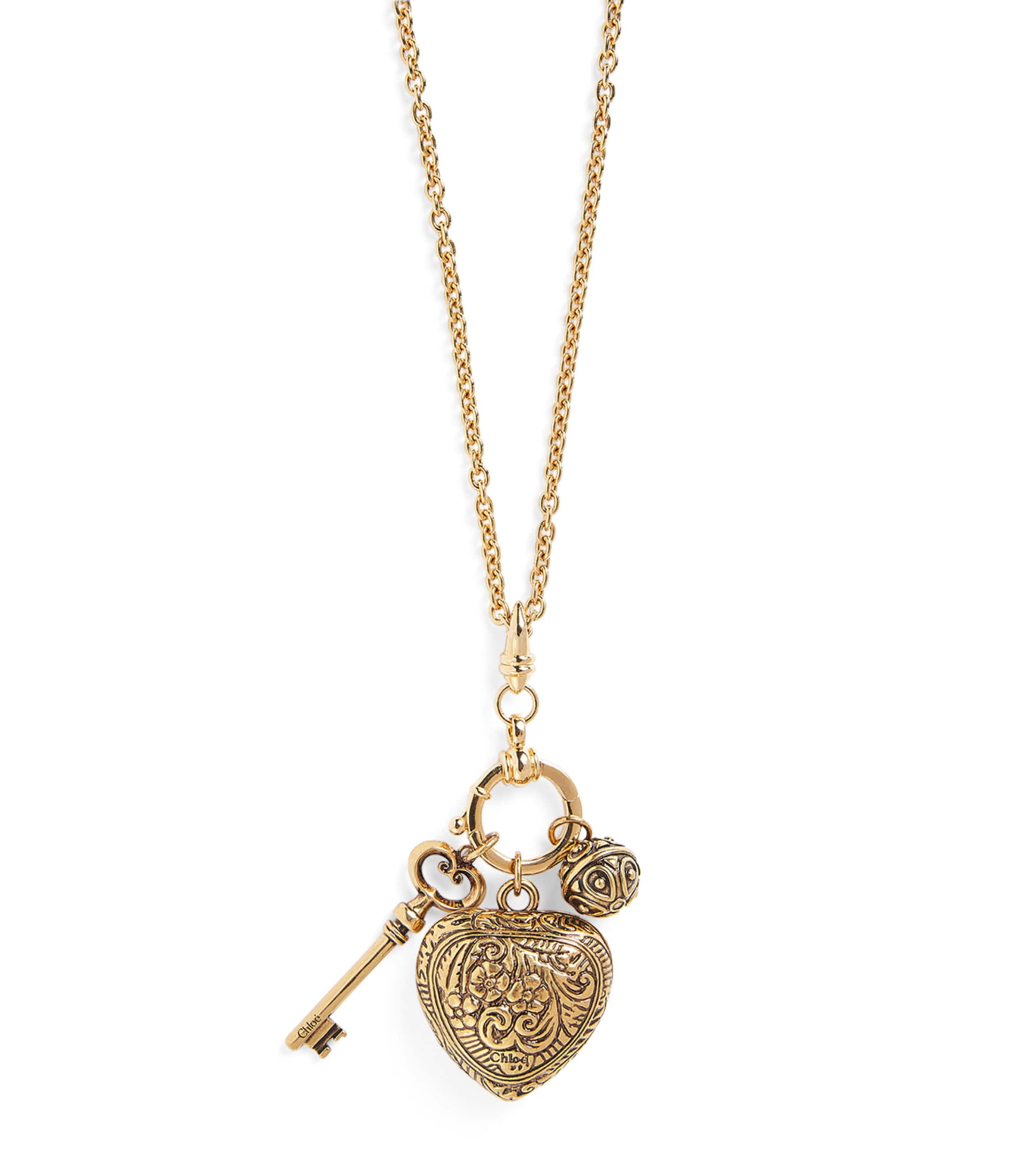 Chloé Victorian Charm Necklace In Gold