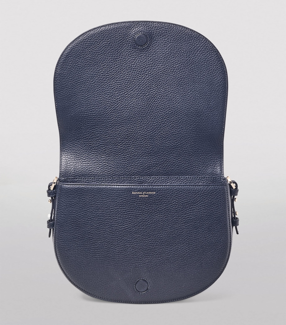 Leather Stella Cross-Body Satchel NAVY Image 4