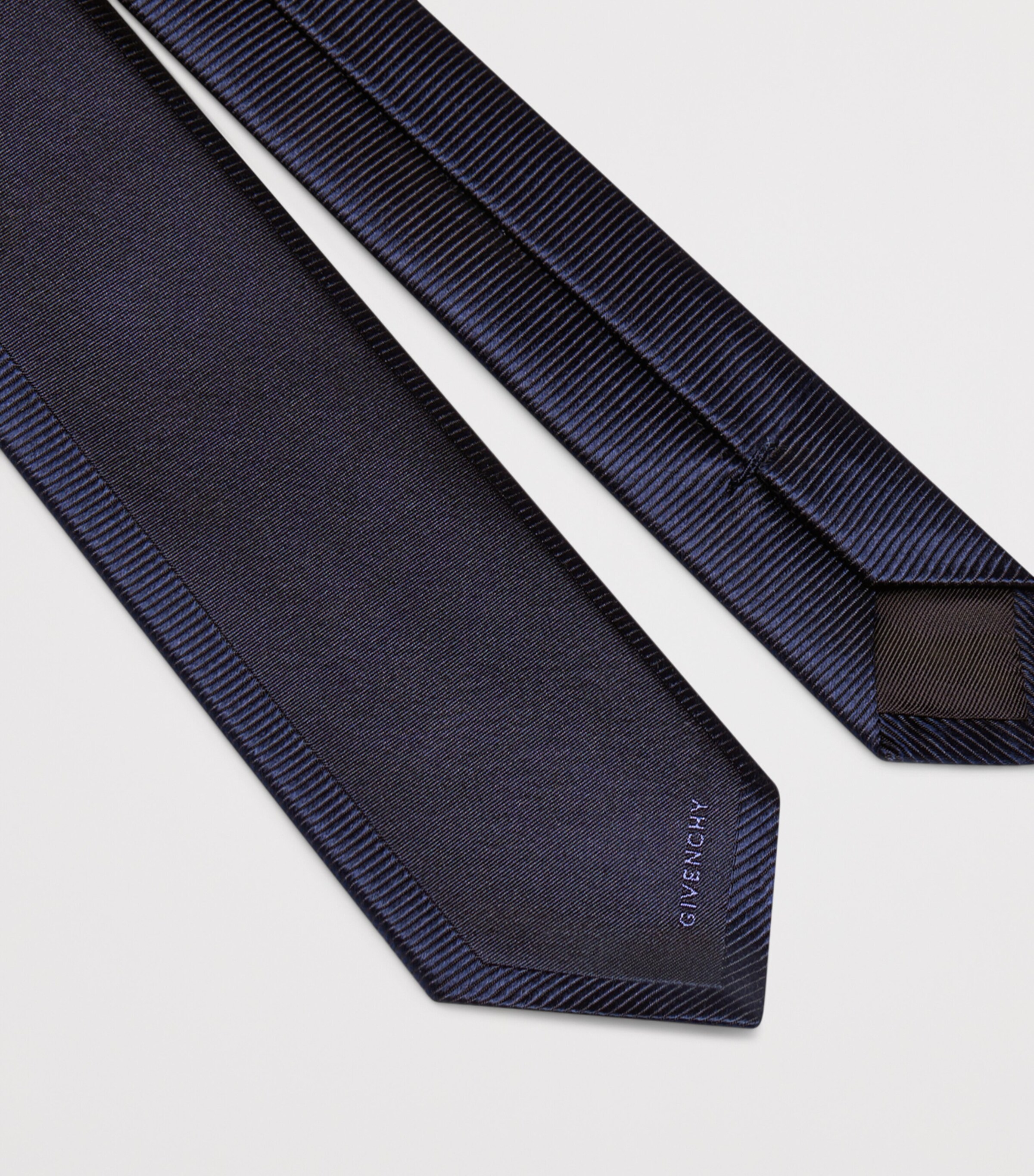 Givenchy Silk Jacquard Stripe Tie Navy Image 2