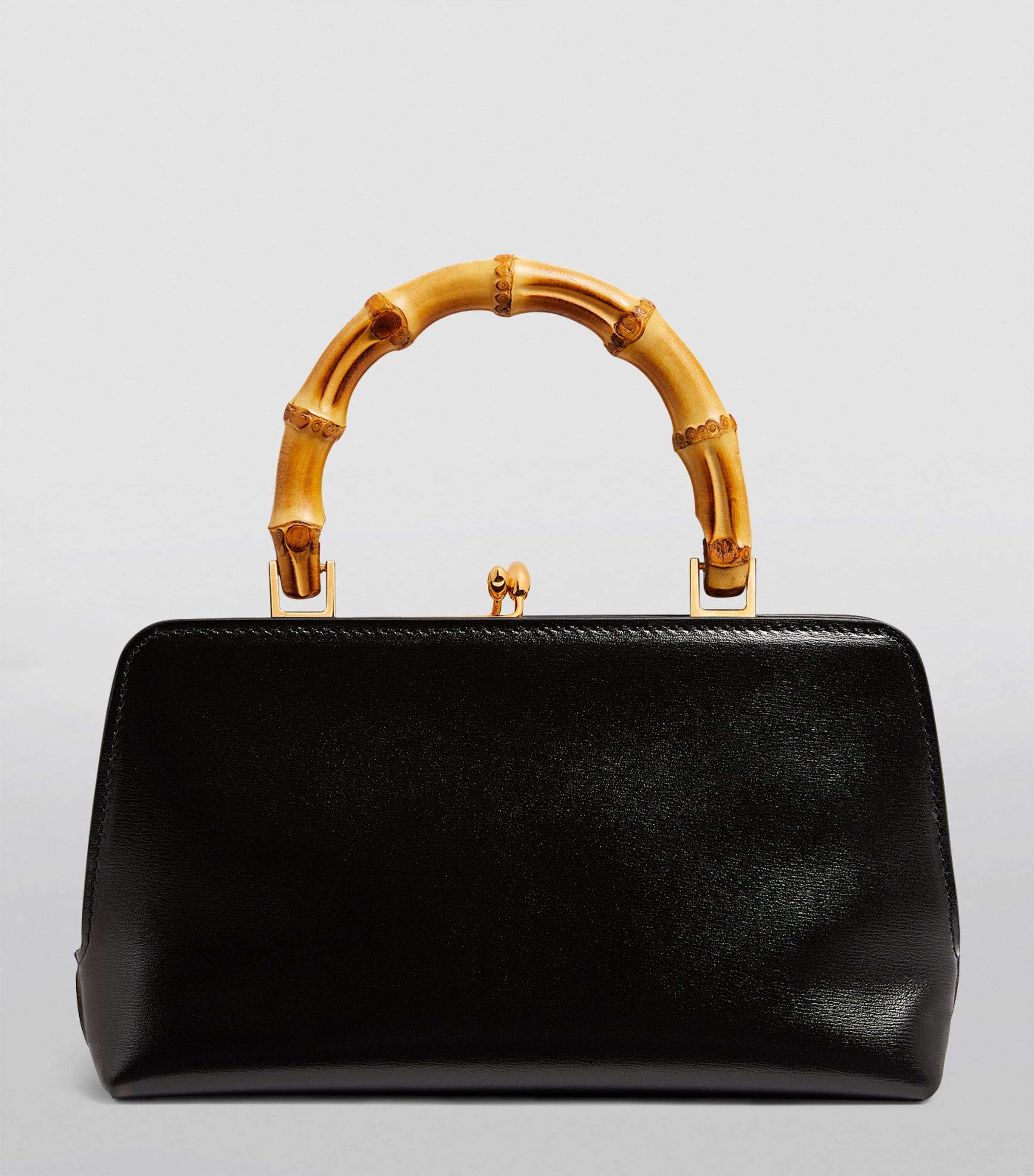 Jil Sander Black Leather Goji Square-Frame Top-Handle Bag Jil Sander Black Leather Goji Square-Frame Top-Handle Bag