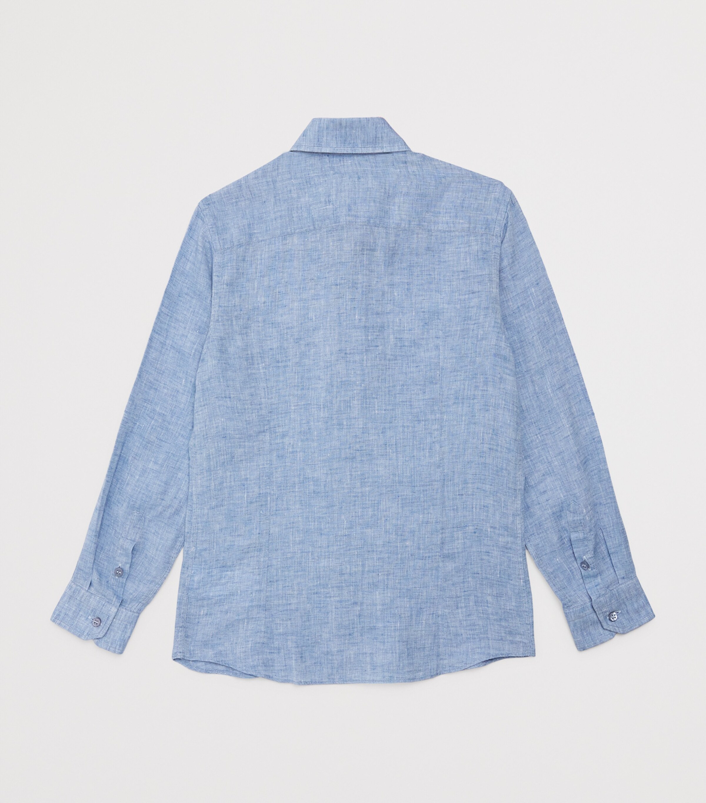 Stefano Ricci Kids Linen Embroidered Shirt (8-16 Years) Blu Image 2