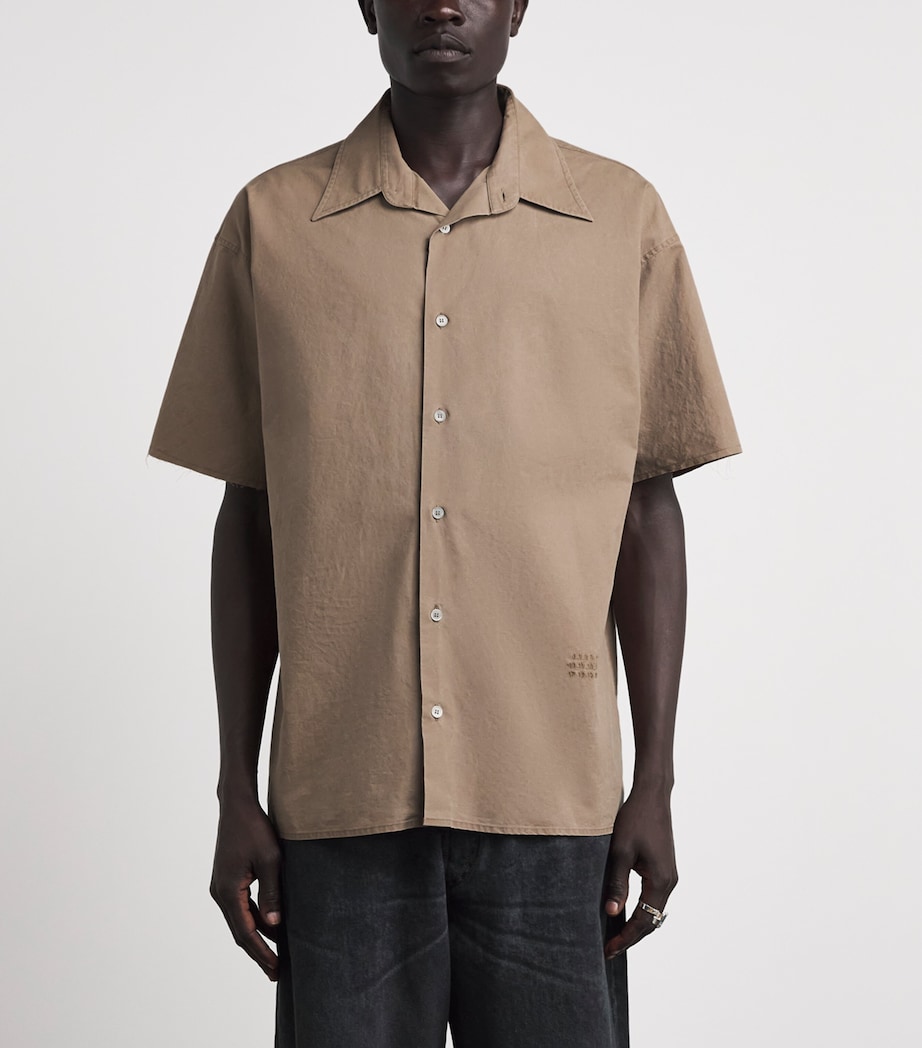 MM6 Maison Margiela Mens Cotton Short-Sleeve Shirt Caramel Image 4
