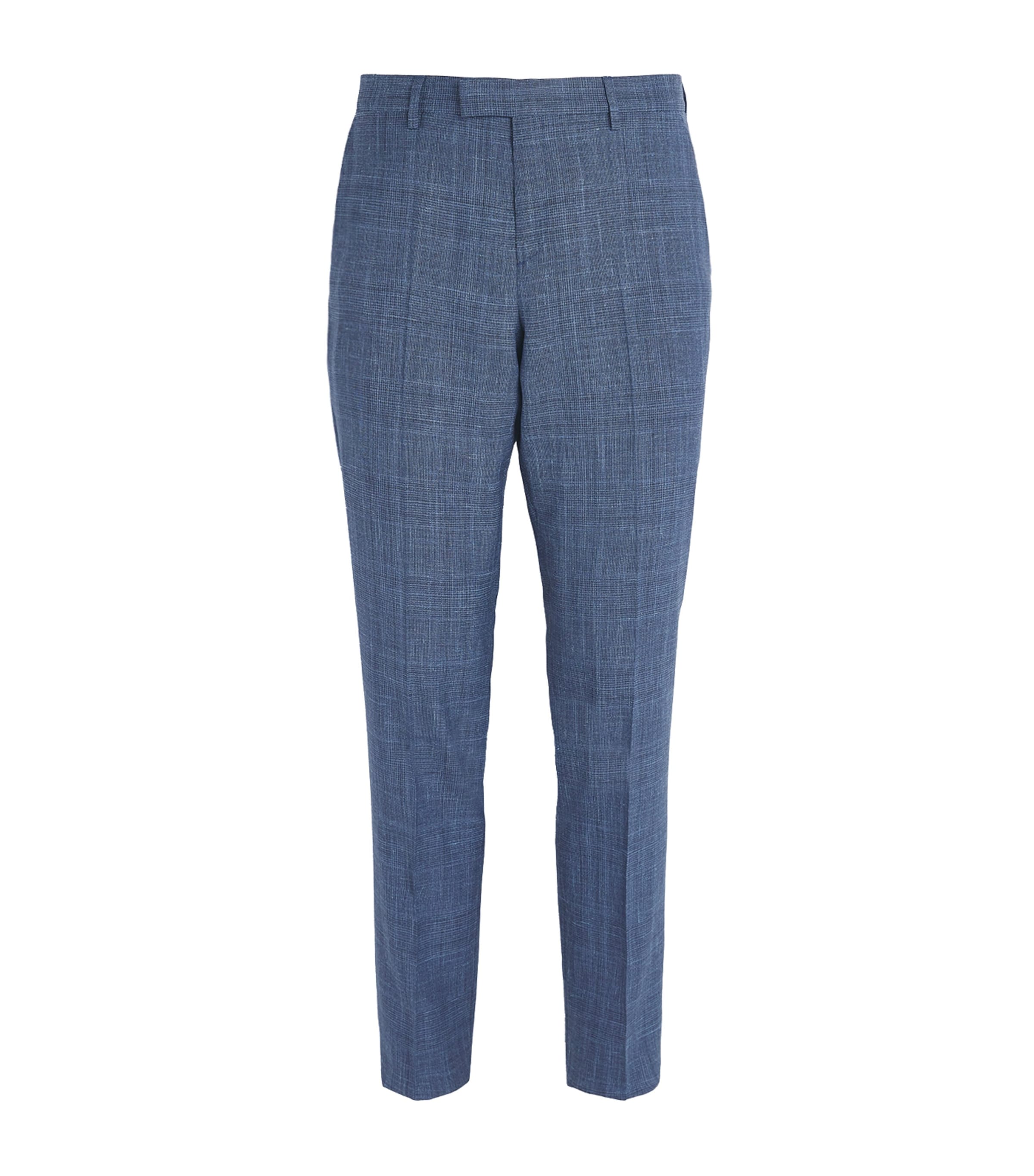Shop Paul Smith Wool-silk-linen Suit Trousers In Blue
