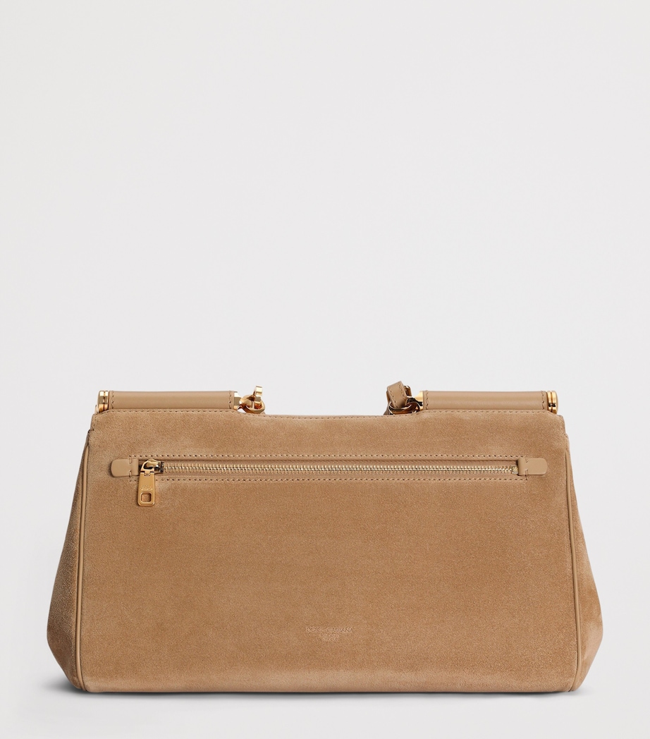 Dolce&Gabbana Suede My Sicily Top-Handle Bag Tortora/ecru Image 3