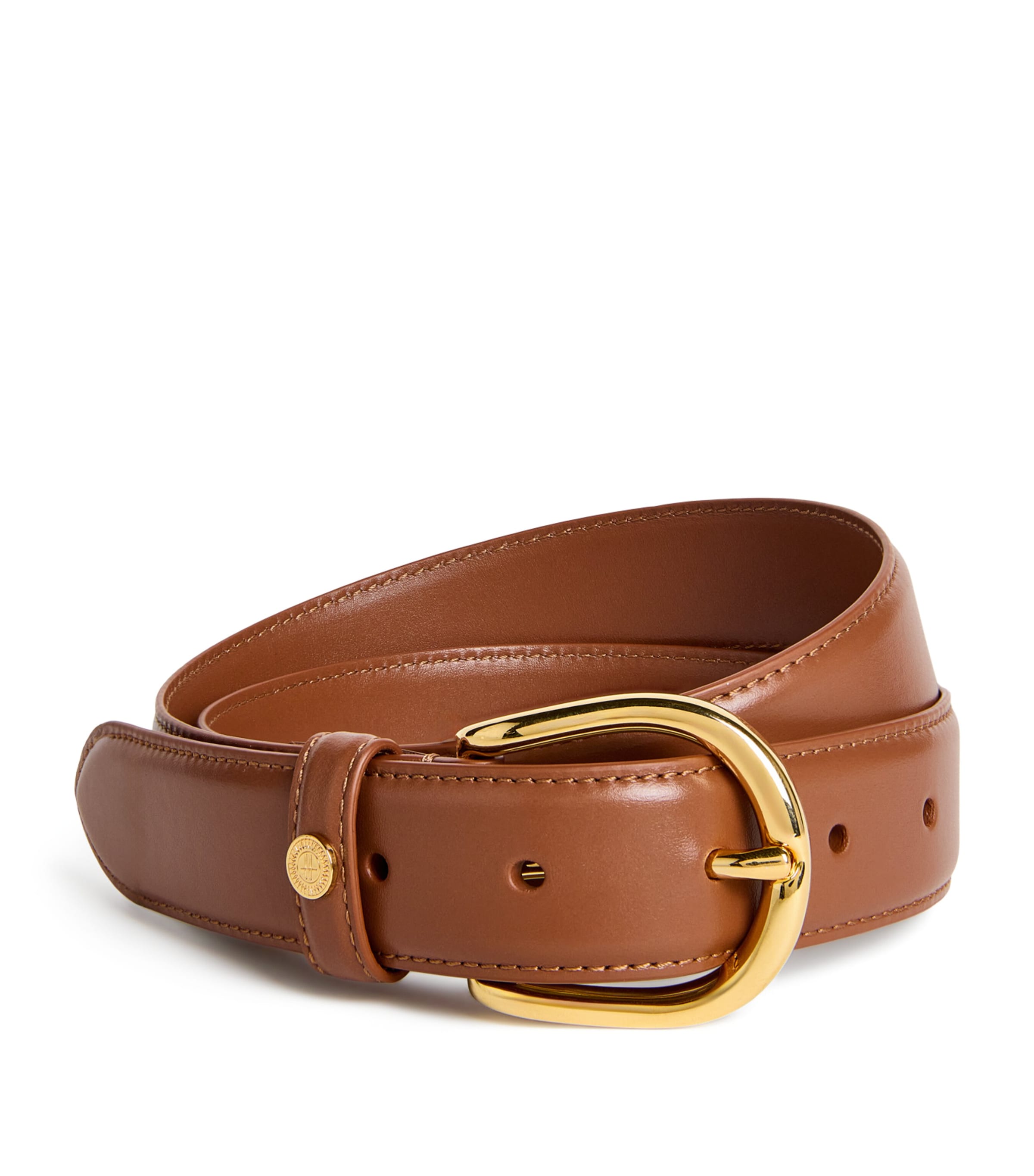 Harrods Leather Belt Tan Image 1