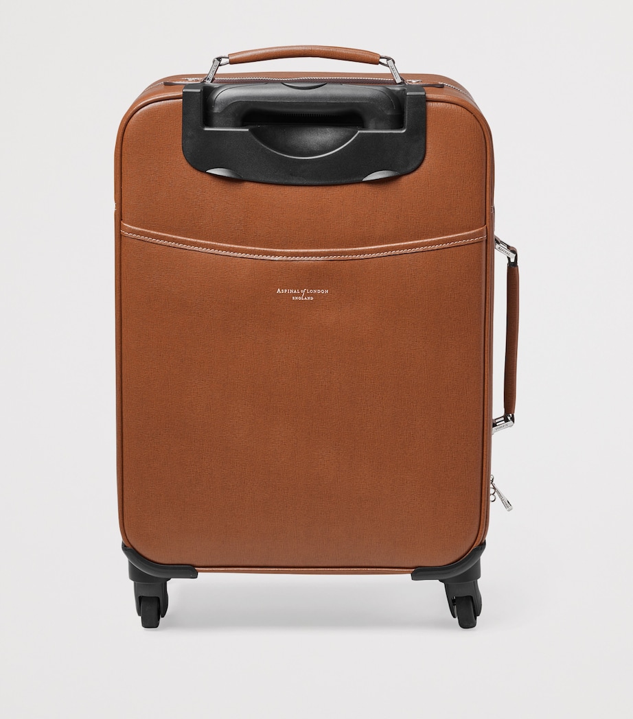 Leather Cabin Suitcase TAN Image 3