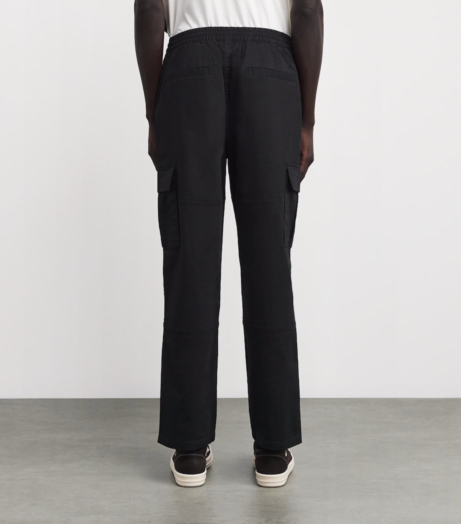 Stretch-Cotton Cargo Trousers BLACK Image 4