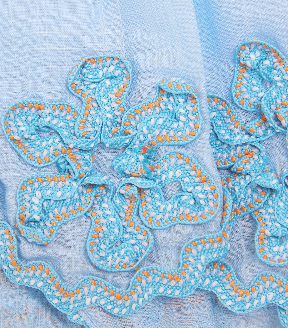 Cotton Cascadian Ric Rac Top (2-12 Years) DUSTY BLUE MULTI Image 4