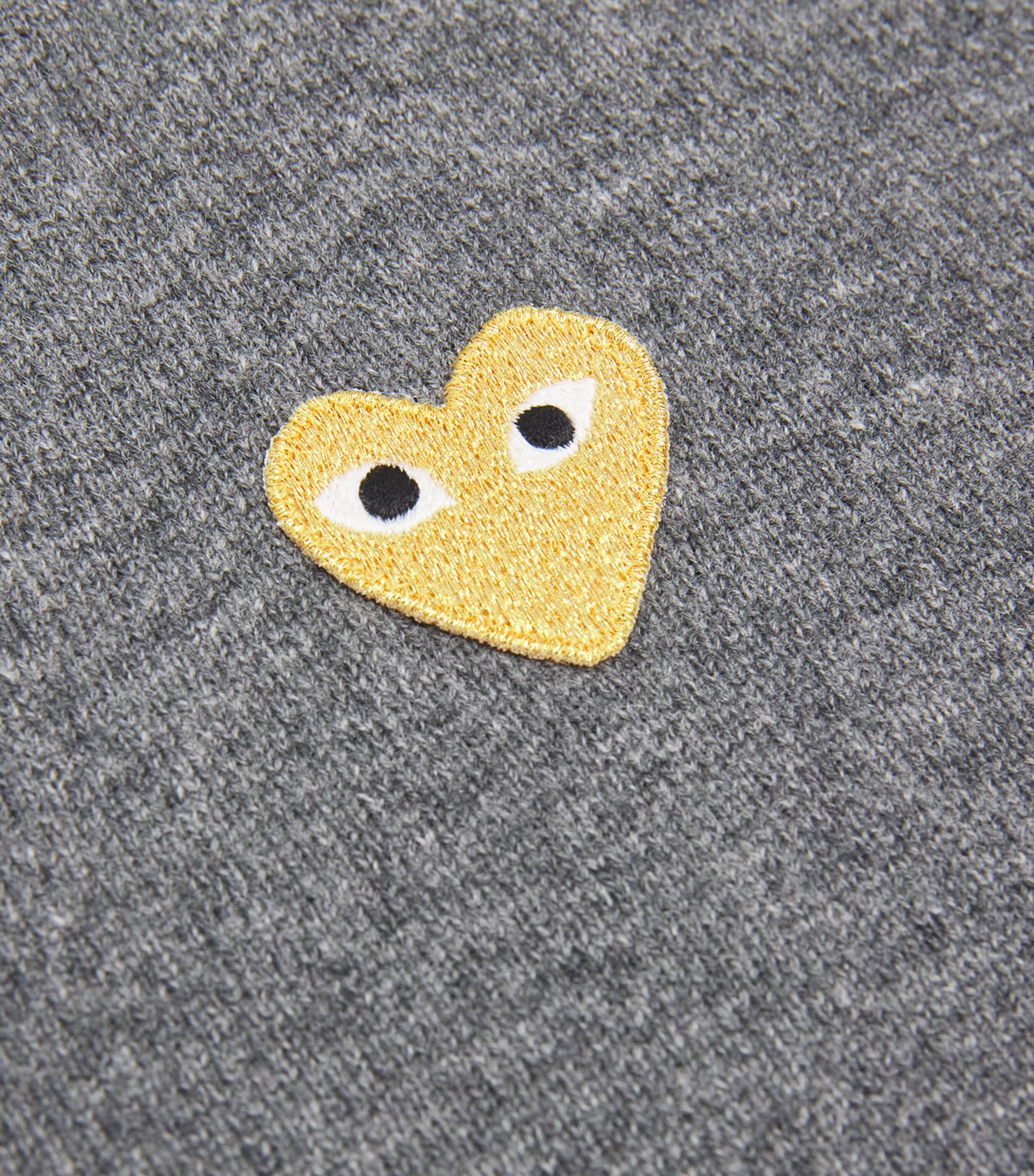Comme Des Garçons Play Mens Wool Heart Cardigan Grey Image 5