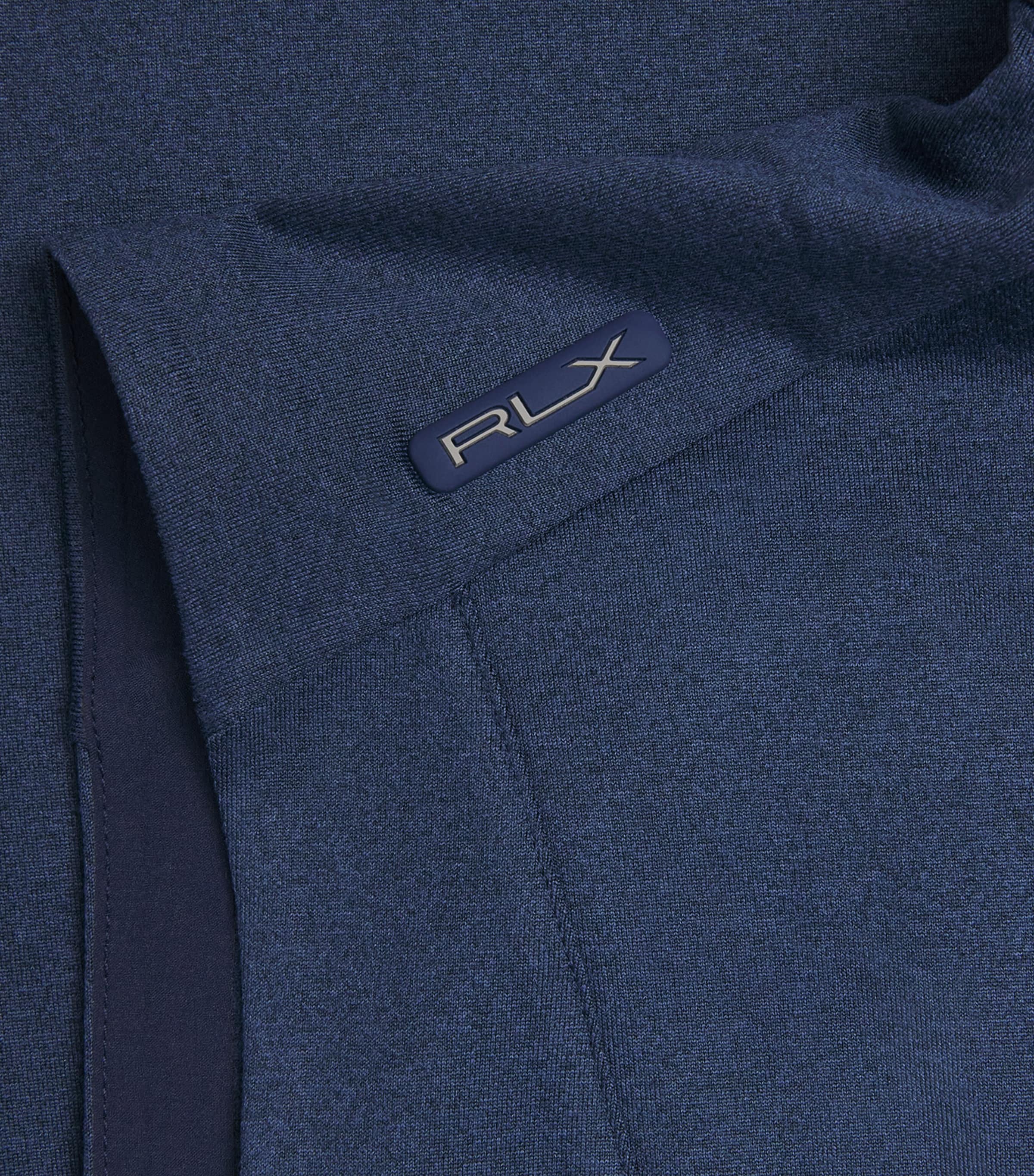 RLX Ralph Lauren Mens Half-Zip Gilet Spring Navy Heather Image 6