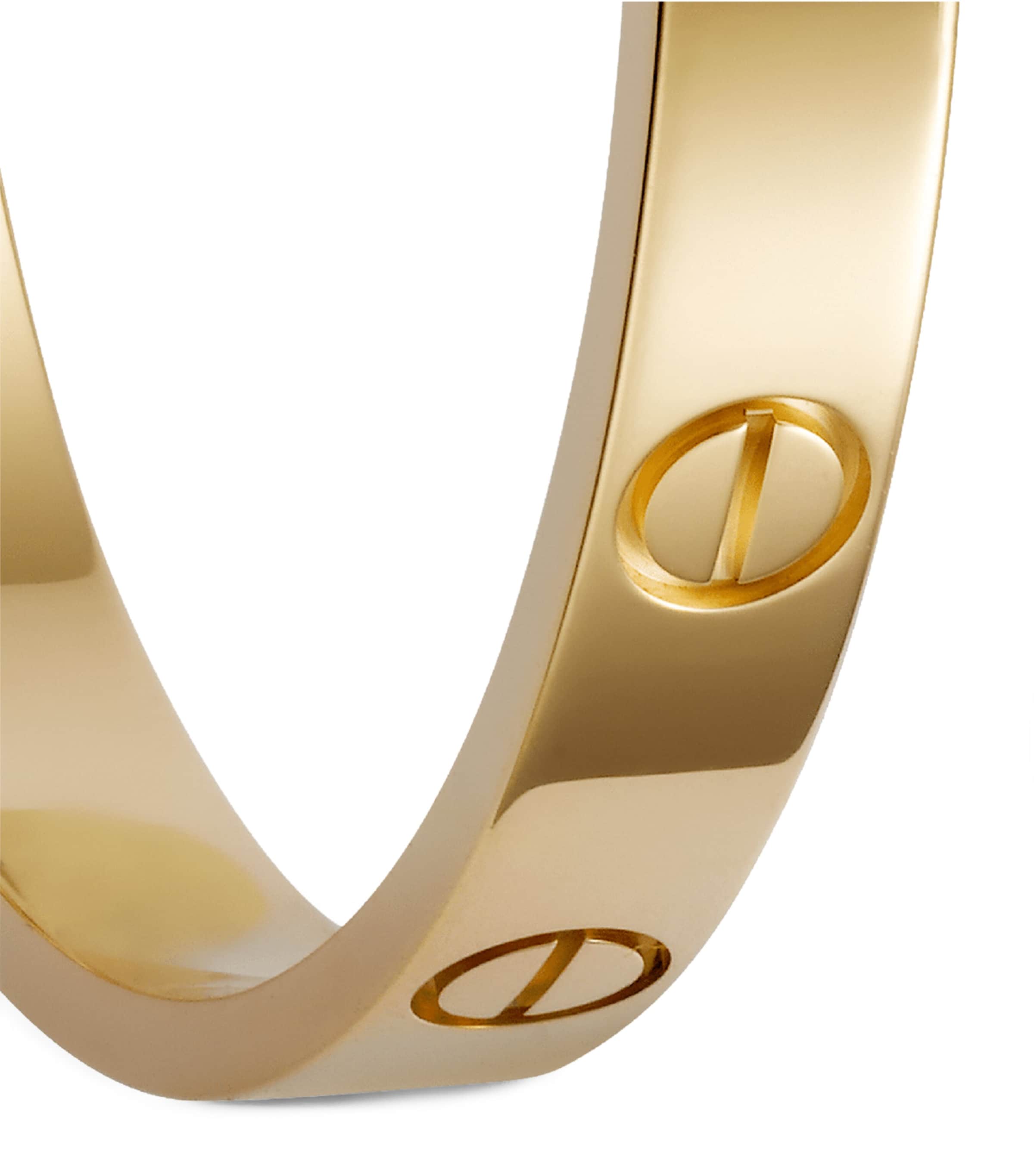 Yellow Gold LOVE Hoop Earrings YELLOW GOLD Image 3