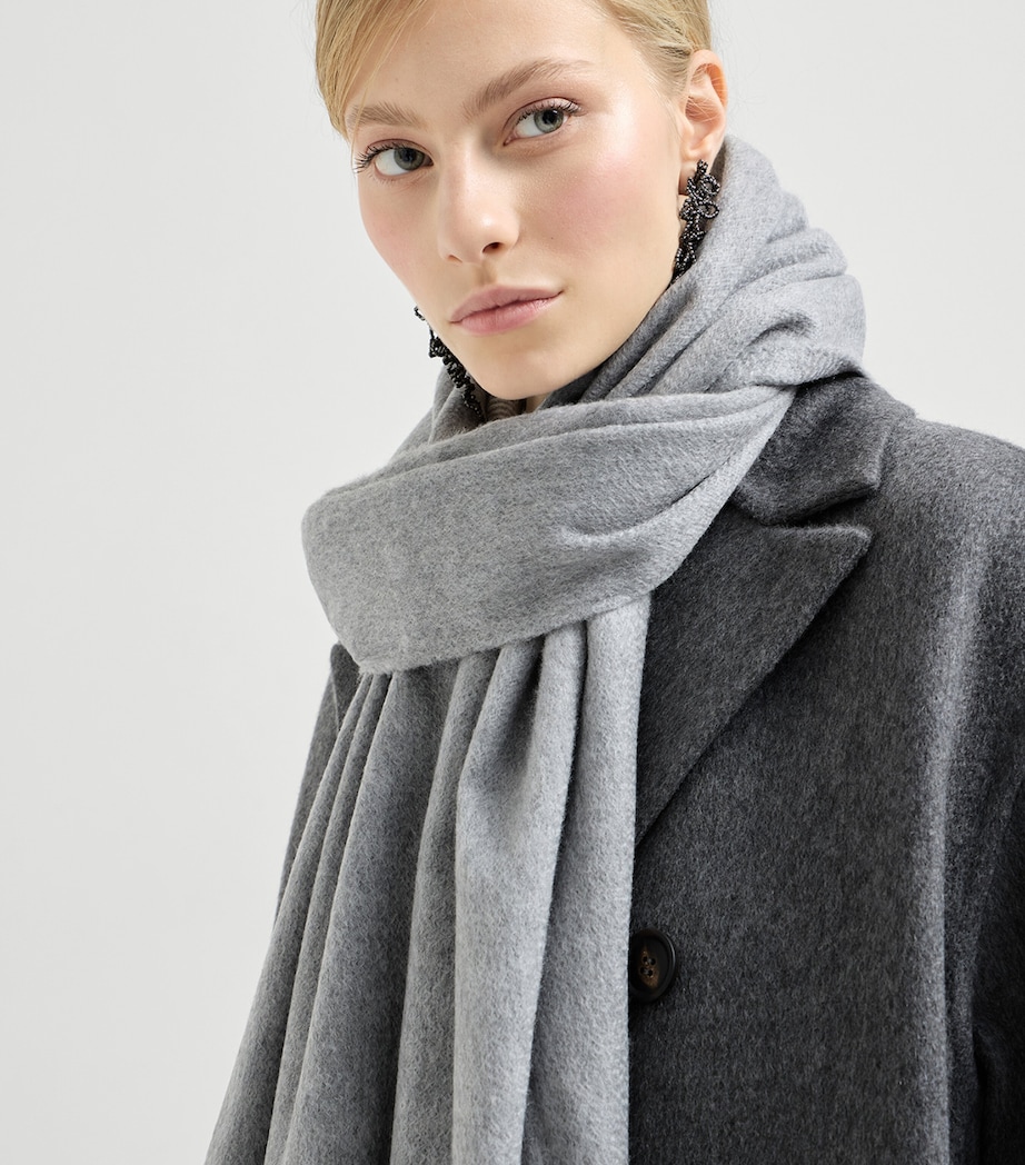 Brunello Cucinelli Cashmere Double-Knit Scarf Image 3