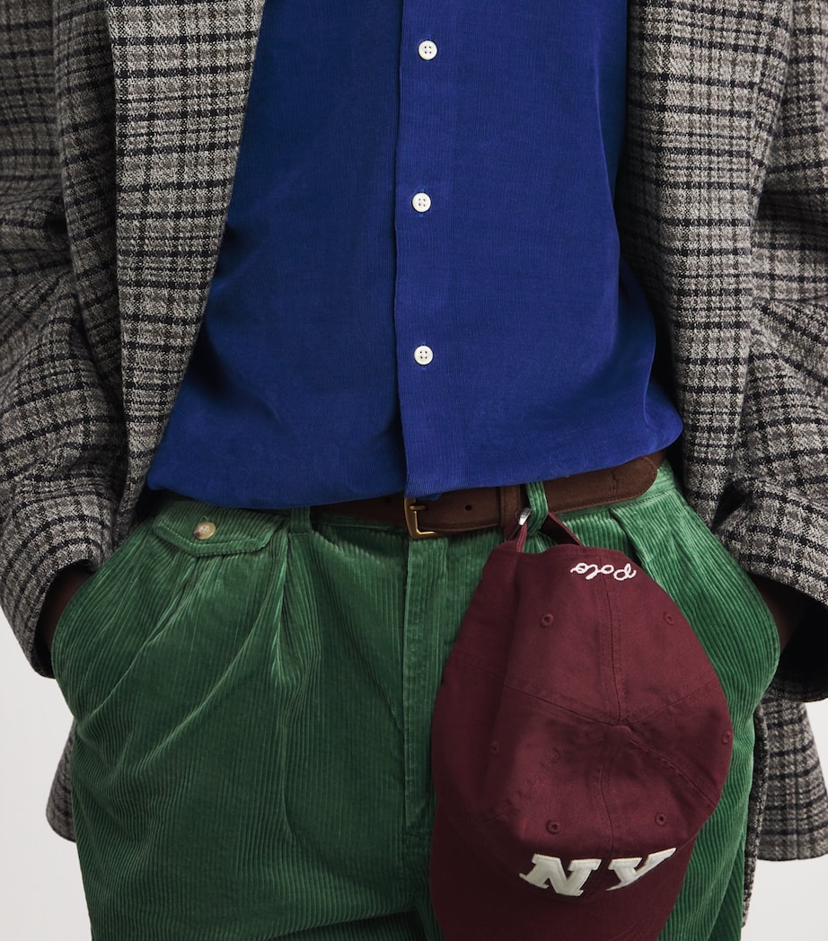 Cotton Corduroy Logo Shirt NAVY Image 6