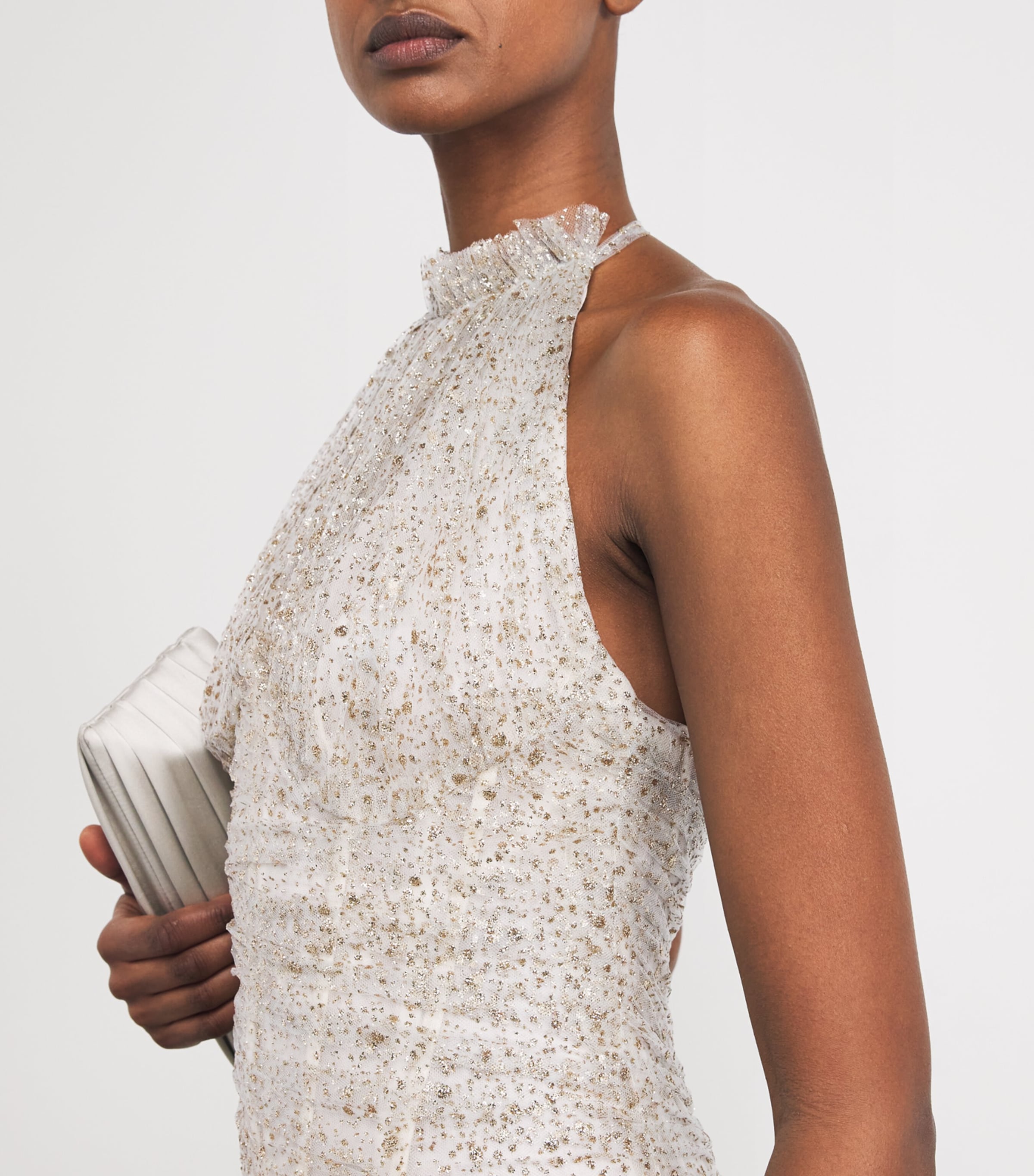 Tulle Embellished Nue Gown OFF-WHITE Image 6