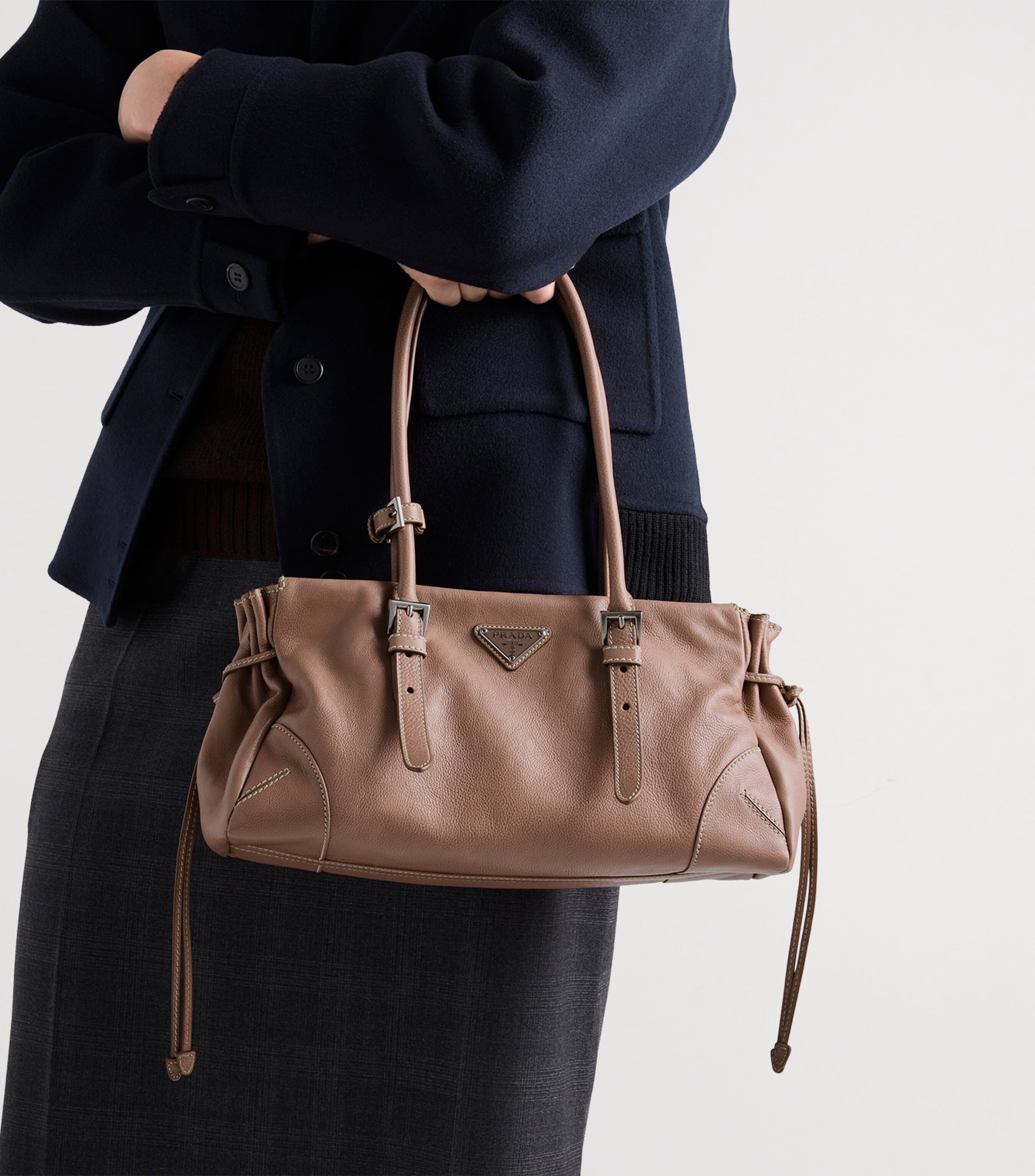 Prada Medium Leather Bonnie Shoulder Bag Image 9