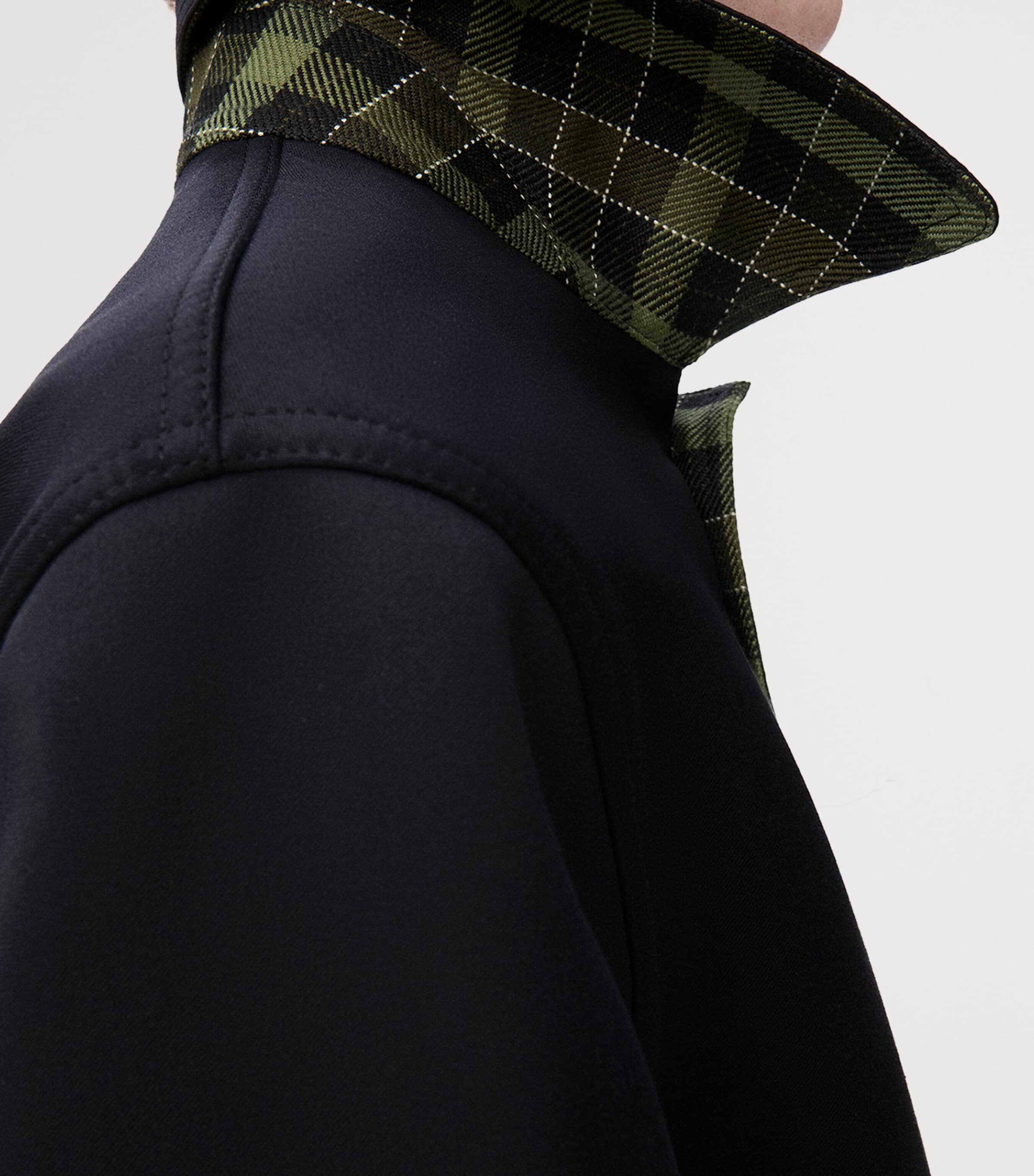 Wool-Blend Reversible Overcoat BLACK Image 5