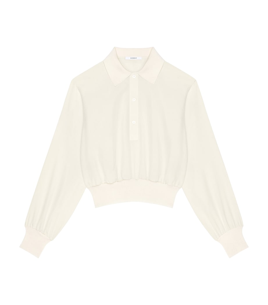 Silk Polo Shirt ECRU Image 1