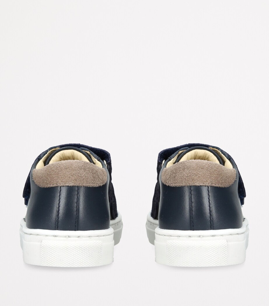 papouelli Leather Hobo Sneakers Navy Image 2