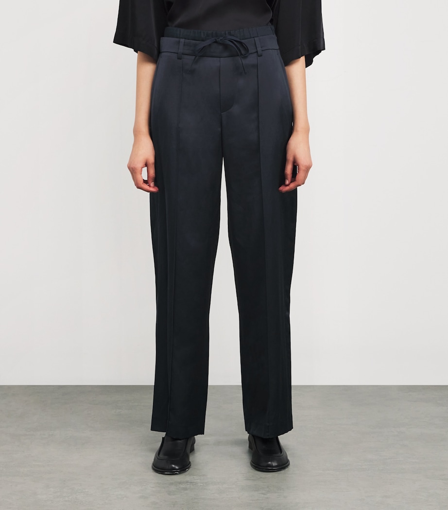 Double-Waistband Tailored Trousers 403CBL Image 3