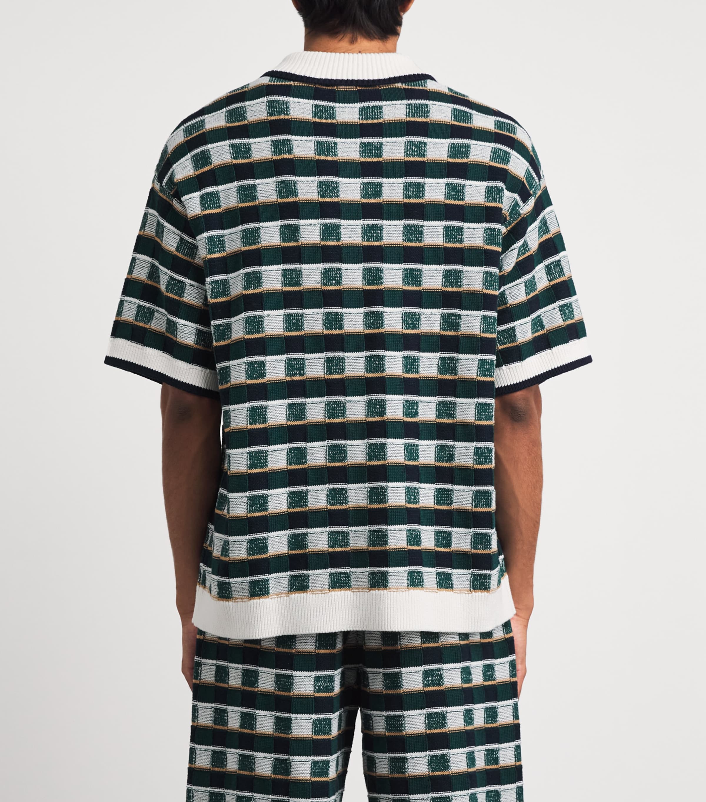 Casablanca Mens Cotton Crochet Mosaic Shirt Image 5