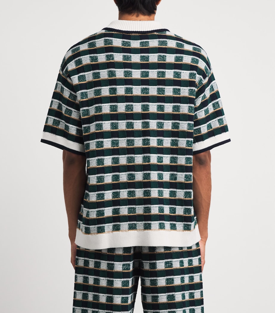Casablanca Mens Cotton Crochet Mosaic Shirt Image 5