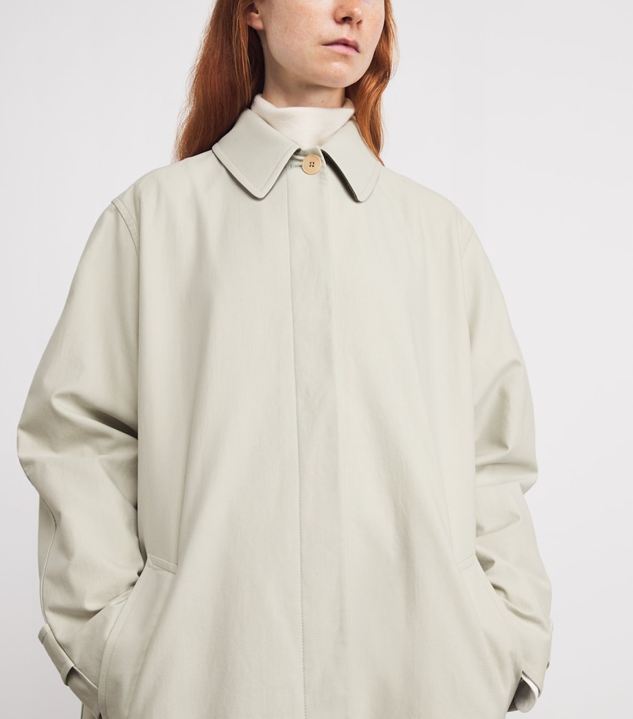 Pluma Cotton-Cashmere Coat SNOW Image 5