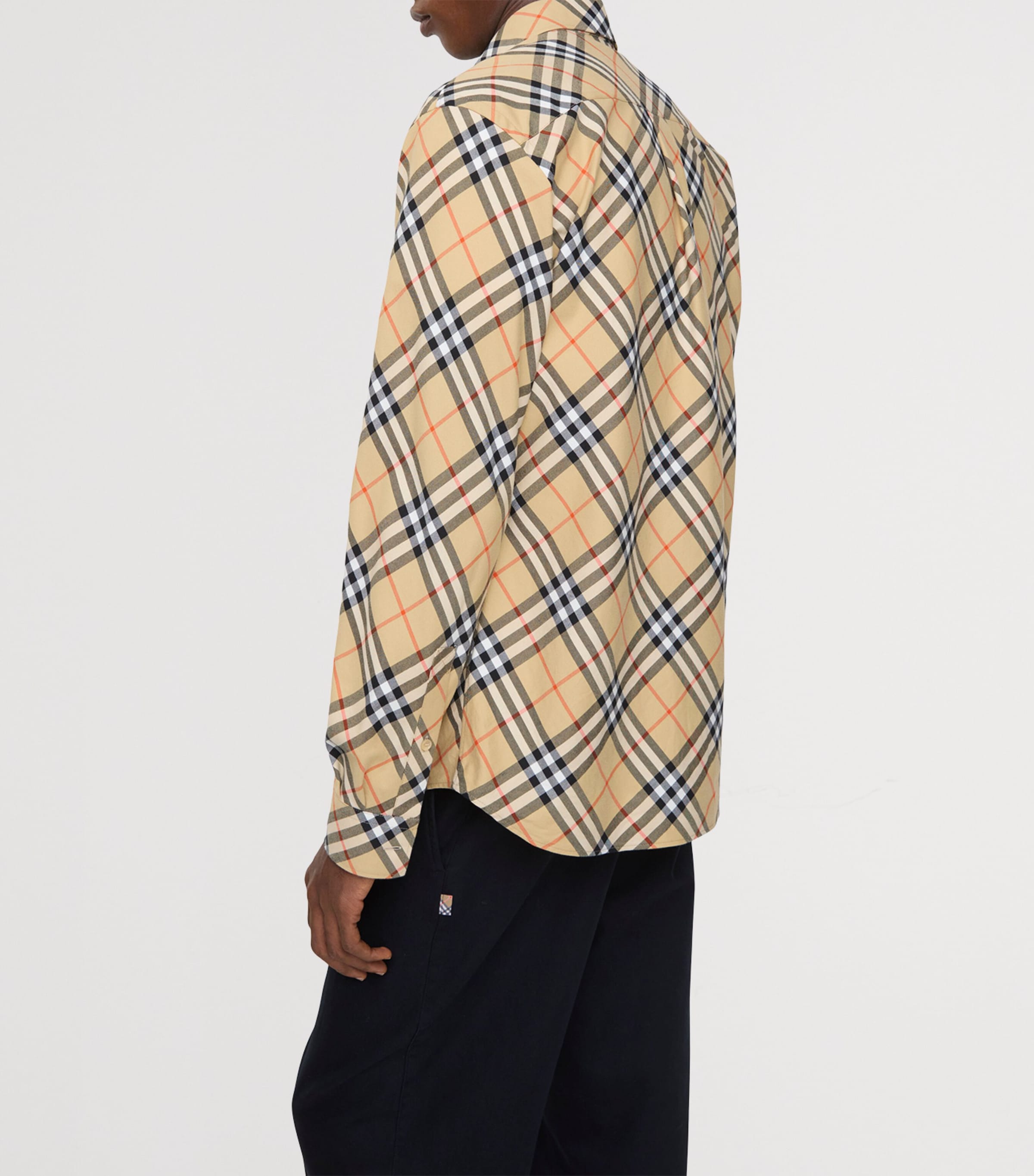 Cotton Flannel Check Shirt SAND IP CHECK Image 3